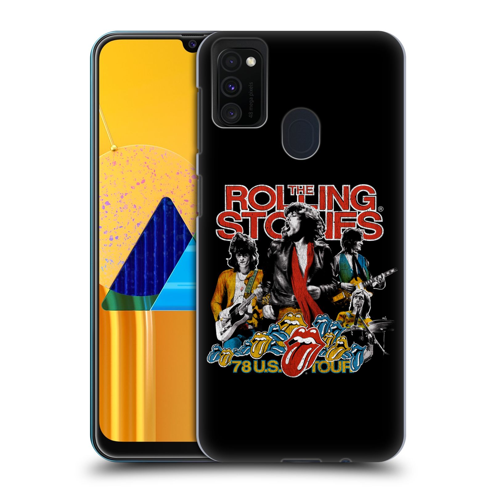 Zadní kryt na mobil Samsung Galaxy M21 rocková skupina Rolling Stones barevný motiv