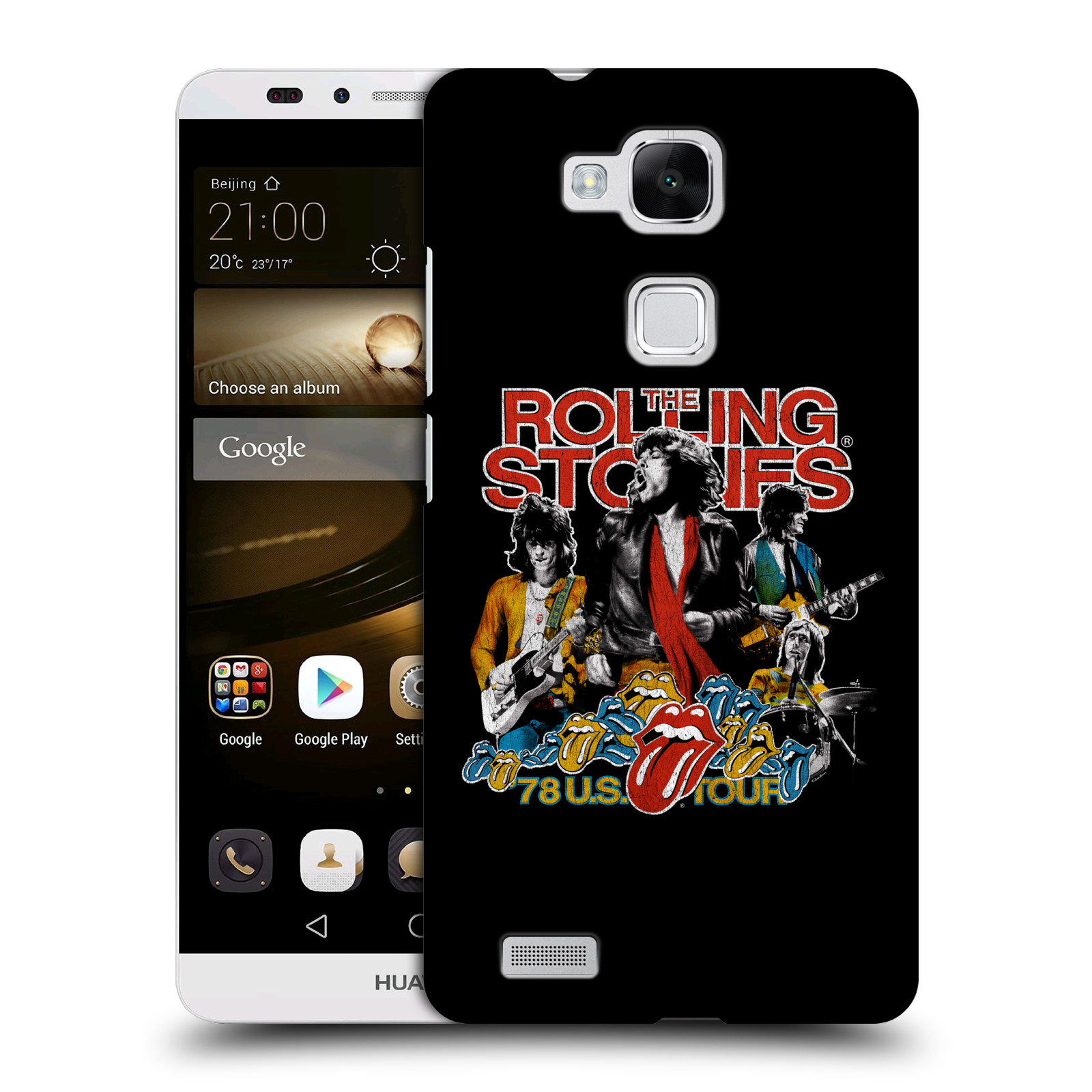 HEAD CASE plastový obal na mobil Huawei Mate 7 rocková skupina Rolling Stones barevný motiv