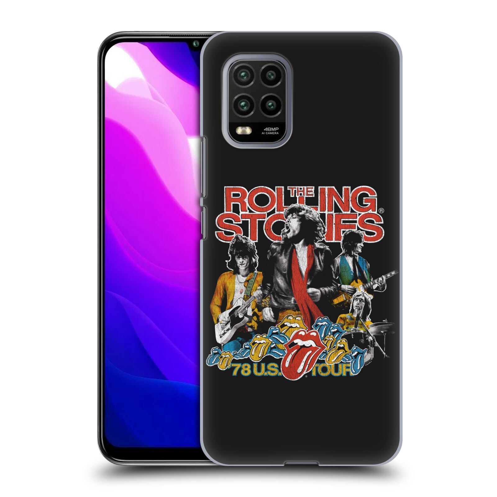 Zadní kryt, obal na mobil Xiaomi Mi 10 LITE rocková skupina Rolling Stones barevný motiv