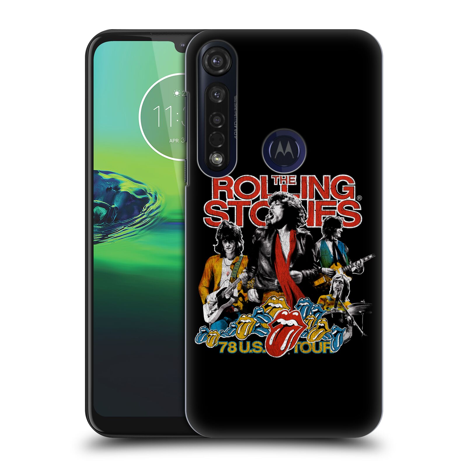 Pouzdro na mobil Motorola Moto G8 PLUS - HEAD CASE - rocková skupina Rolling Stones barevný motiv