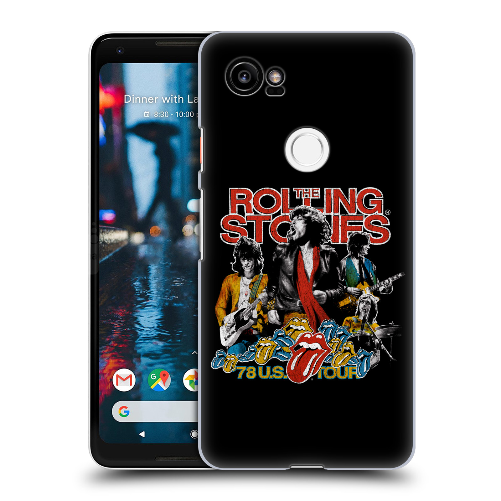 HEAD CASE plastový obal na mobil Google Pixel 2 XL rocková skupina Rolling Stones barevný motiv