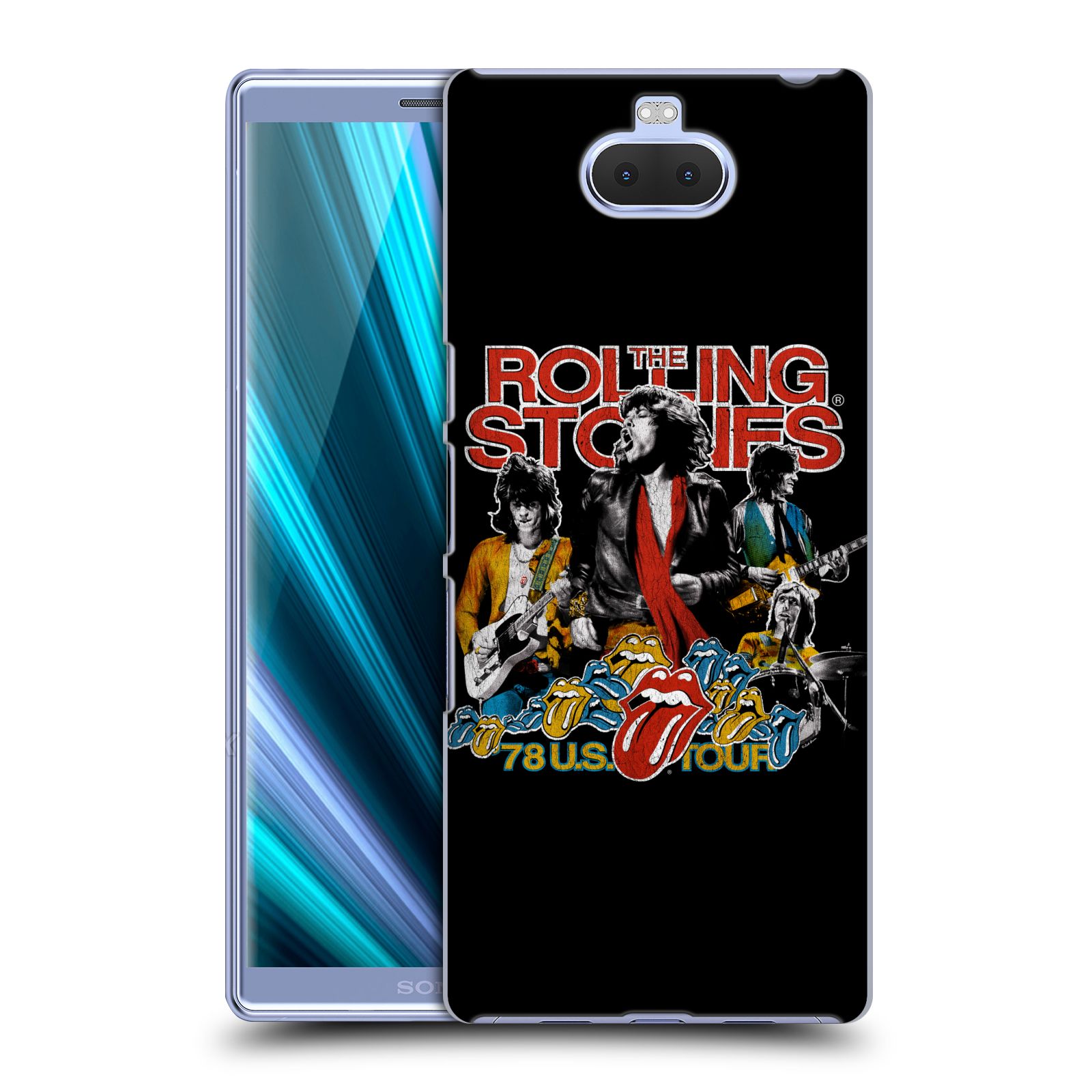 Pouzdro na mobil Sony Xperia 10 - Head Case - rocková skupina Rolling Stones barevný motiv