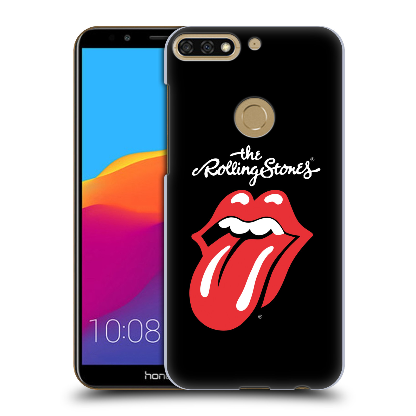 HEAD CASE plastový obal na mobil Honor 7c rocková skupina Rolling Stones znak černá a červená