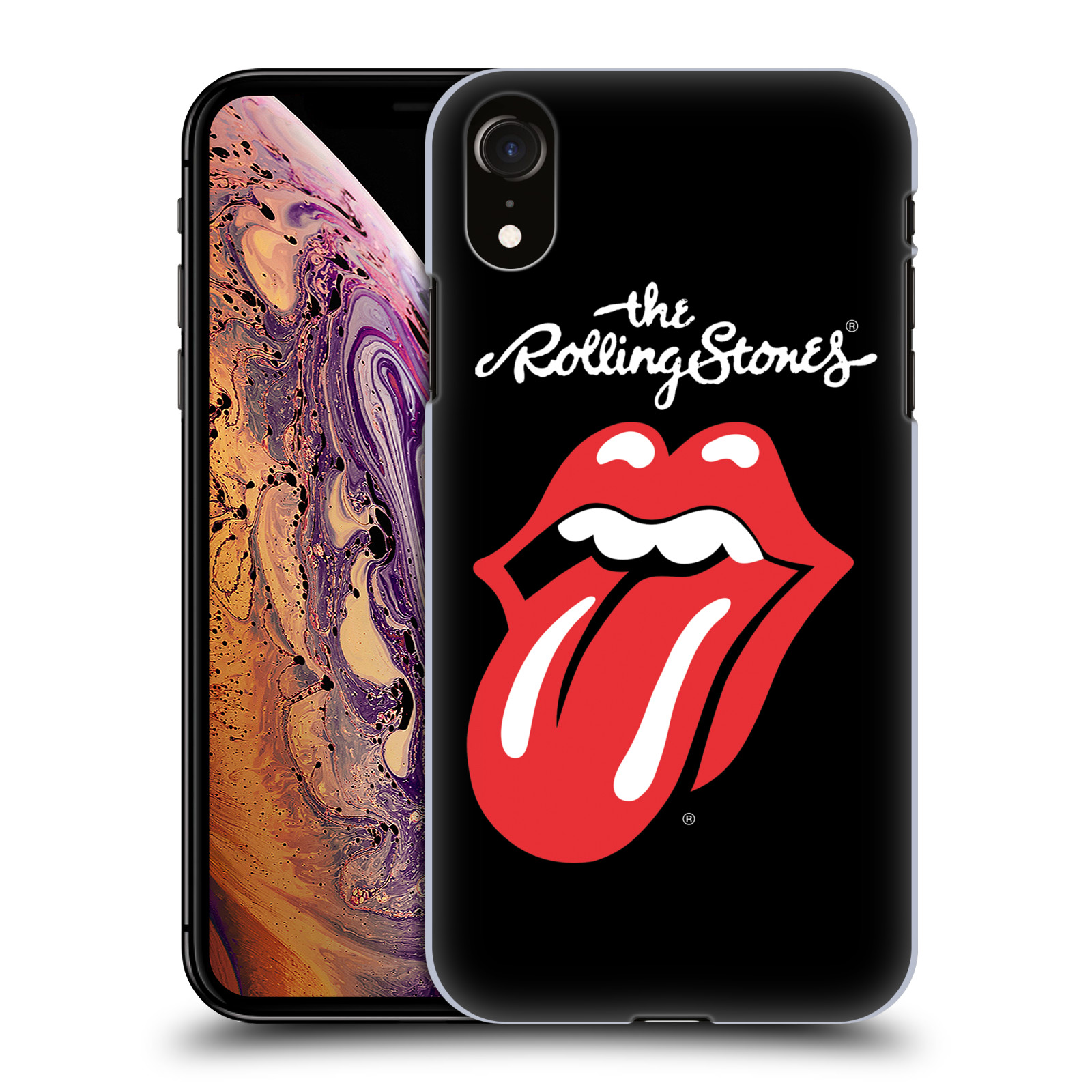 HEAD CASE plastový obal na mobil Apple Iphone XR rocková skupina Rolling Stones znak černá a červená