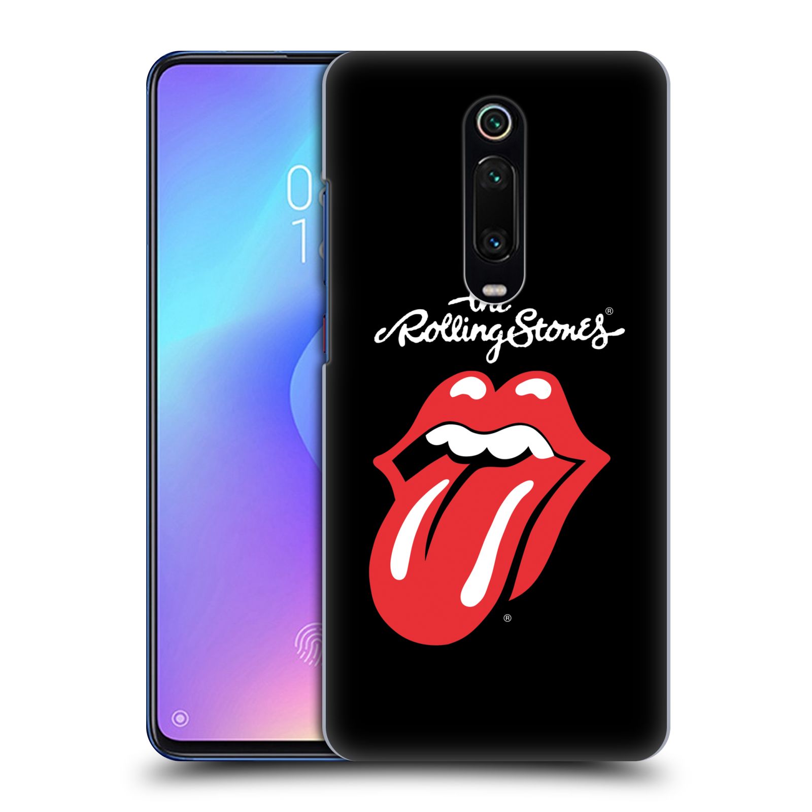 Pouzdro na mobil Xiaomi Mi 9T PRO - HEAD CASE - rocková skupina Rolling Stones znak černá a červená