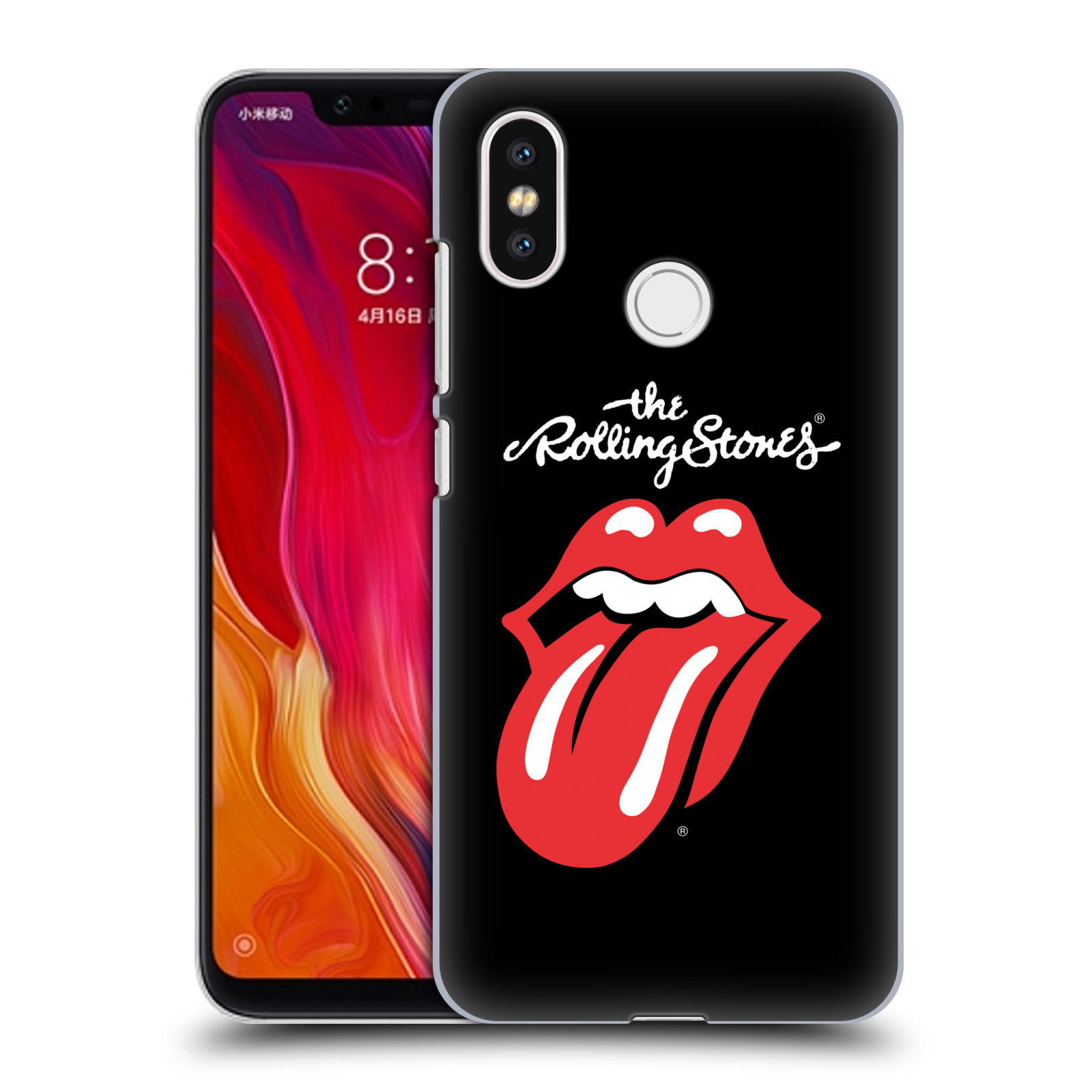 HEAD CASE plastový obal na mobil Xiaomi Mi 8 rocková skupina Rolling Stones znak černá a červená
