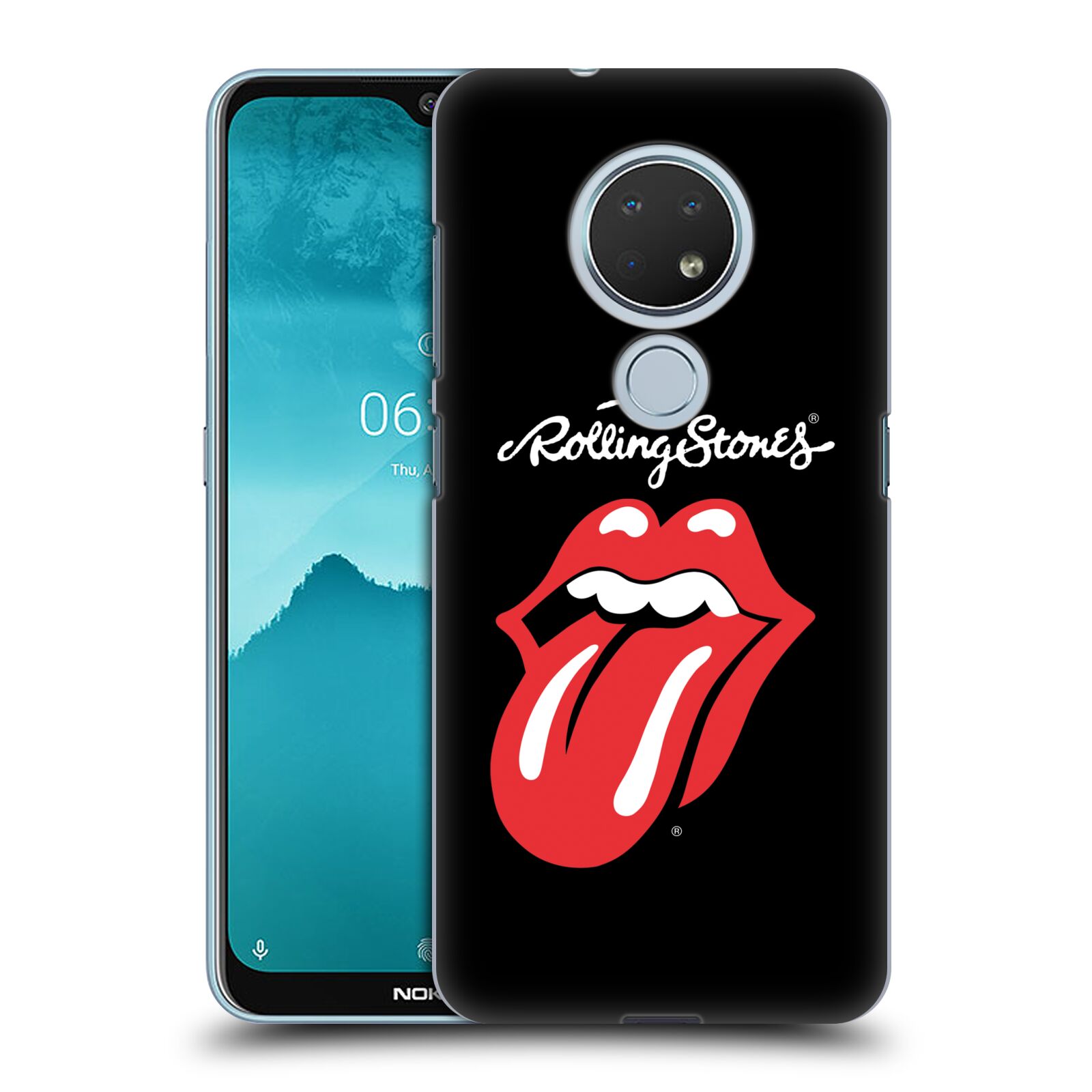 Pouzdro na mobil Nokia 6.2 - HEAD CASE - rocková skupina Rolling Stones znak černá a červená