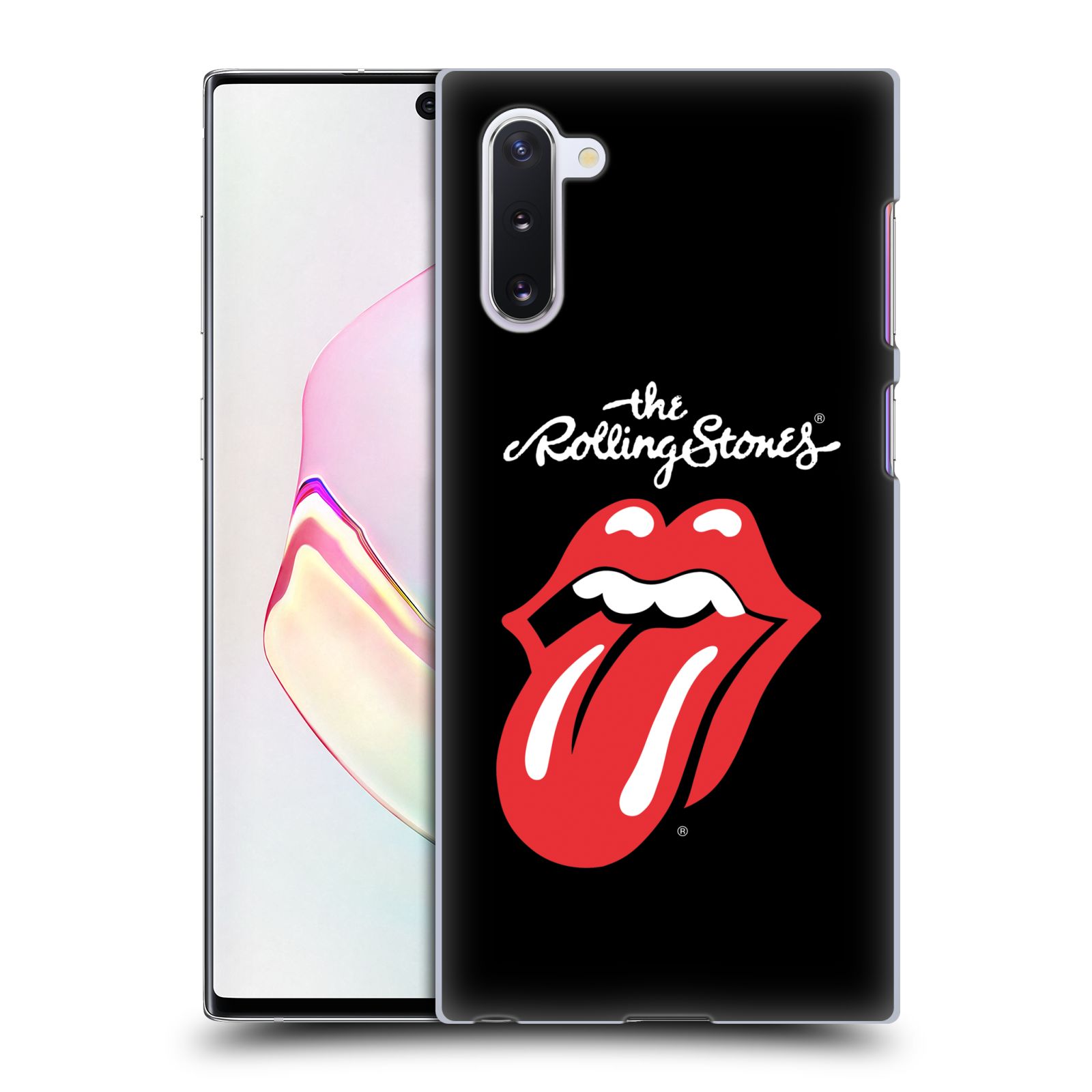 Pouzdro na mobil Samsung Galaxy Note 10 - HEAD CASE - rocková skupina Rolling Stones znak černá a červená