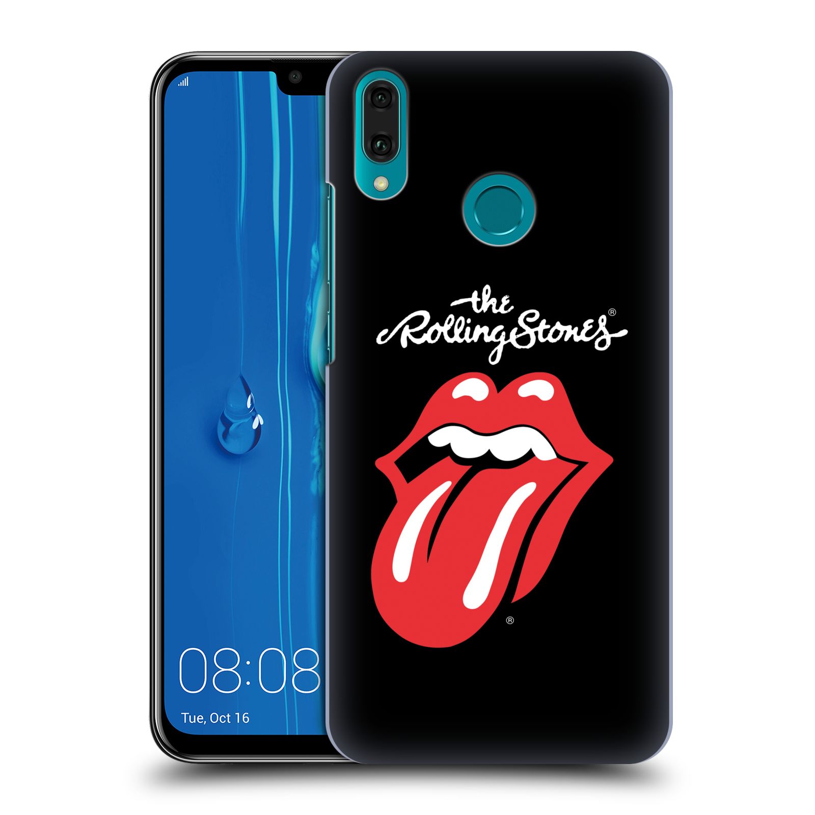 Pouzdro na mobil Huawei Y9 2019 - HEAD CASE - rocková skupina Rolling Stones znak černá a červená