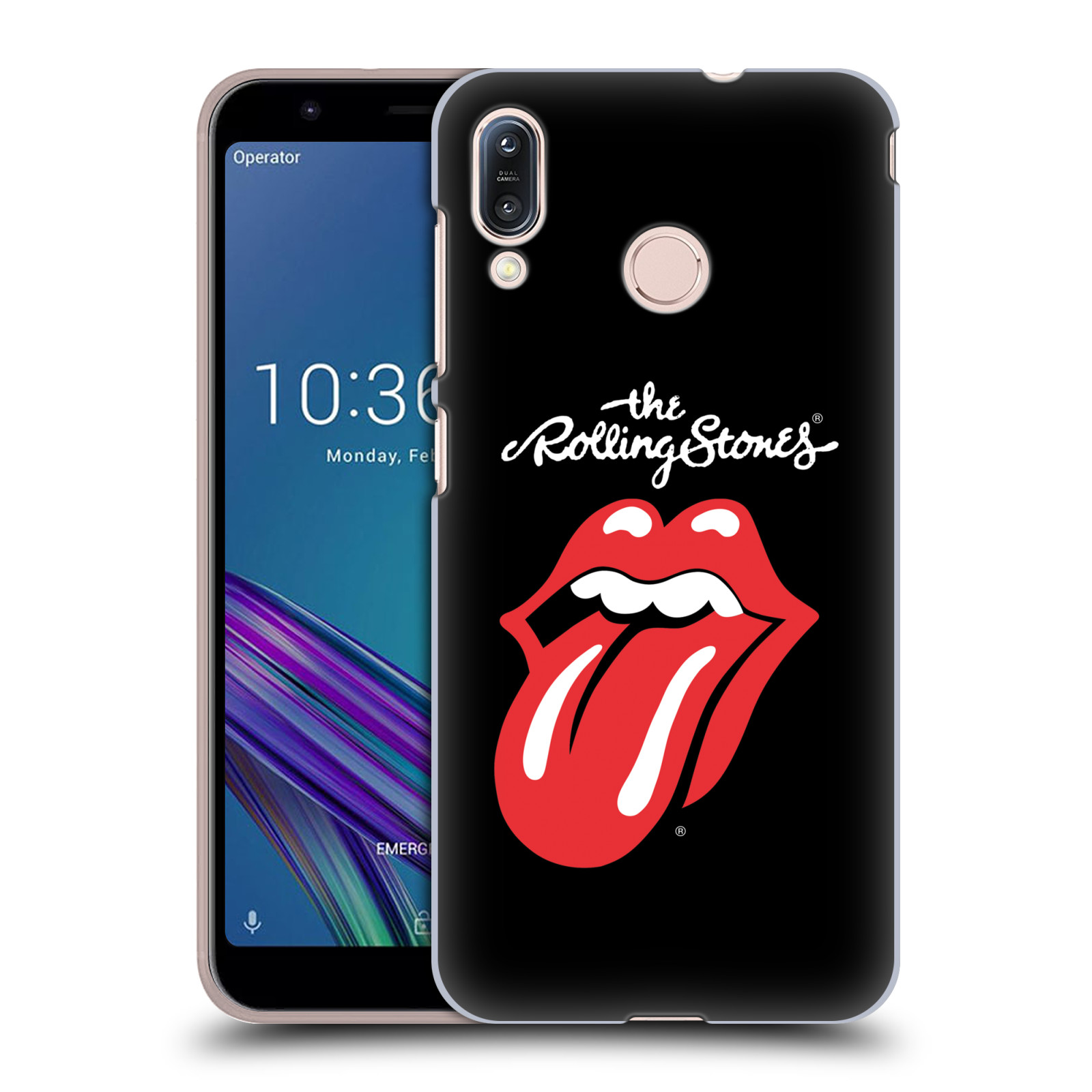 Pouzdro na mobil Asus Zenfone Max M1 (ZB555KL) - HEAD CASE - rocková skupina Rolling Stones znak černá a červená