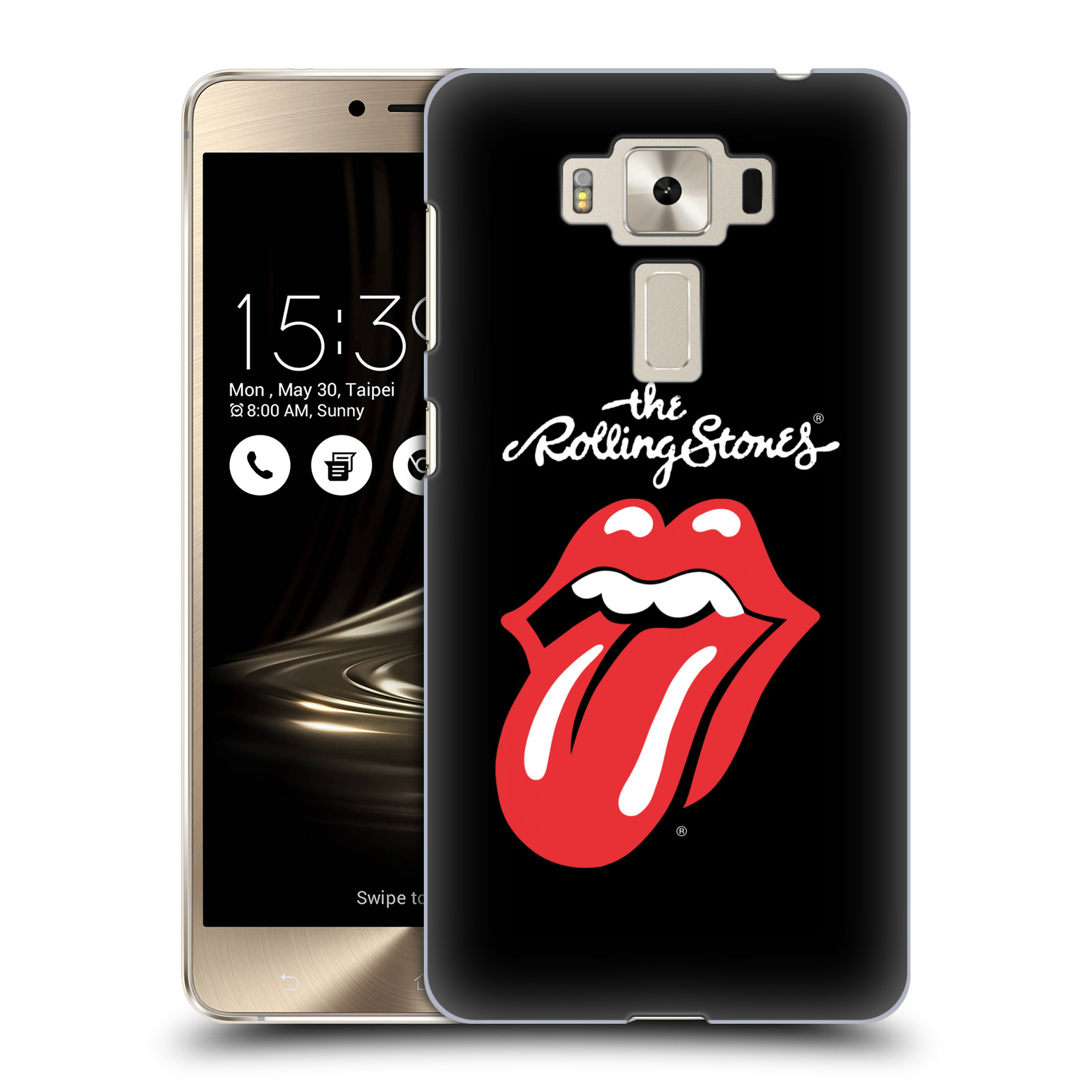 HEAD CASE plastový obal na mobil Asus Zenfone 3 DELUXE ZS550KL rocková skupina Rolling Stones znak černá a červená