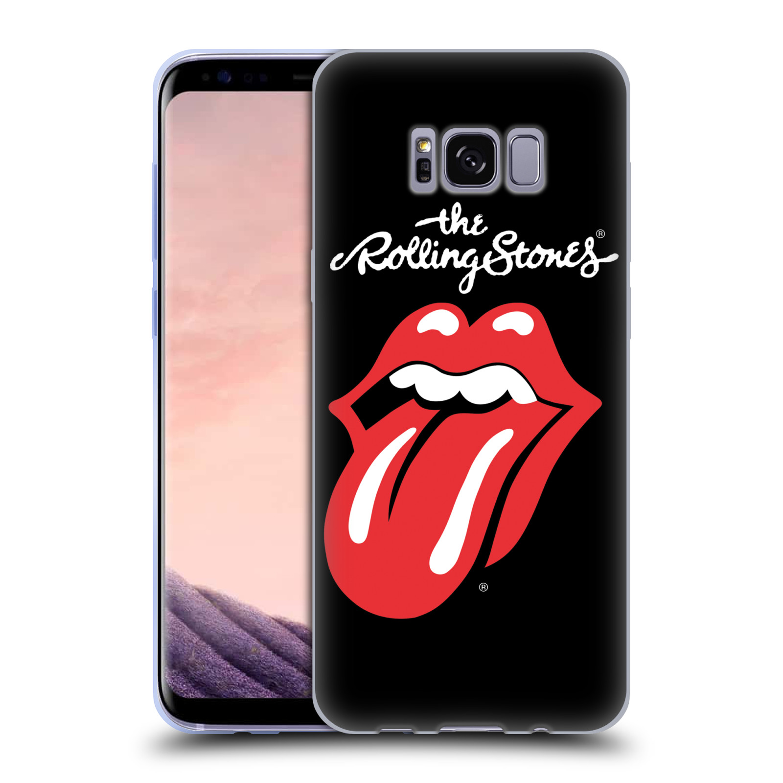 HEAD CASE silikonový obal na mobil Samsung Galaxy S8 rocková skupina Rolling Stones znak černá a červená
