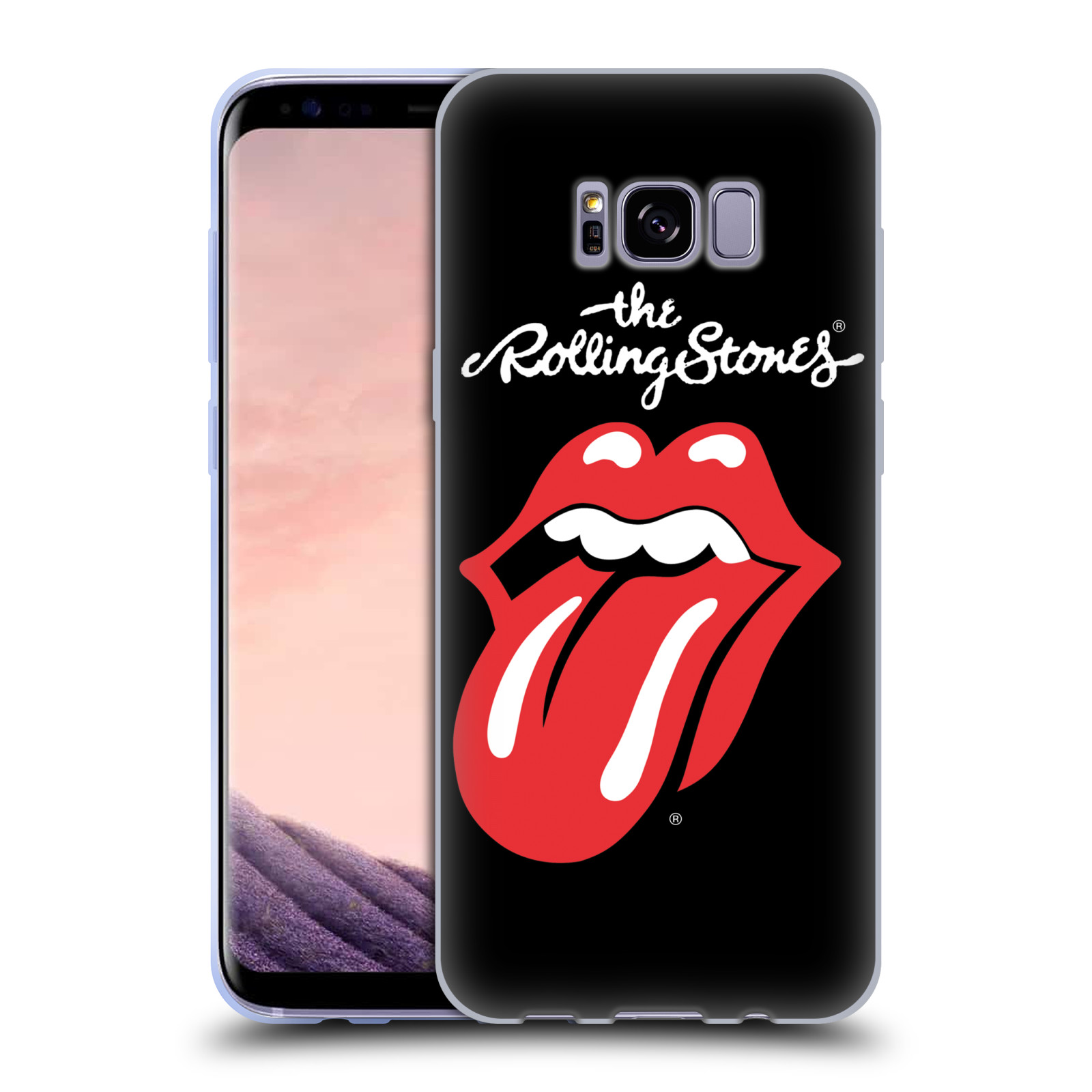 HEAD CASE silikonový obal na mobil Samsung Galaxy S8 PLUS rocková skupina Rolling Stones znak černá a červená