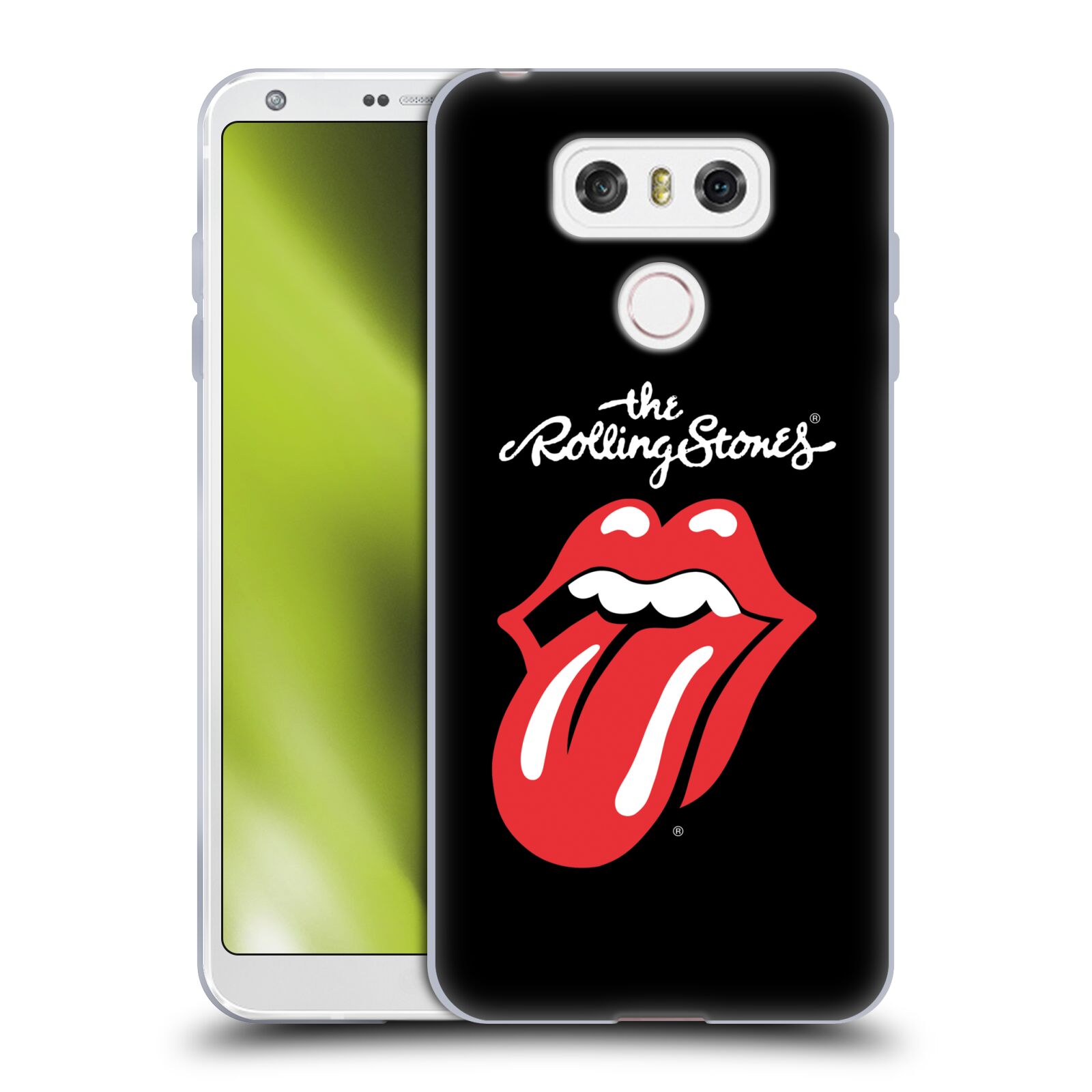 HEAD CASE silikonový obal na mobil LG G6 / G6 DUAL rocková skupina Rolling Stones znak černá a červená