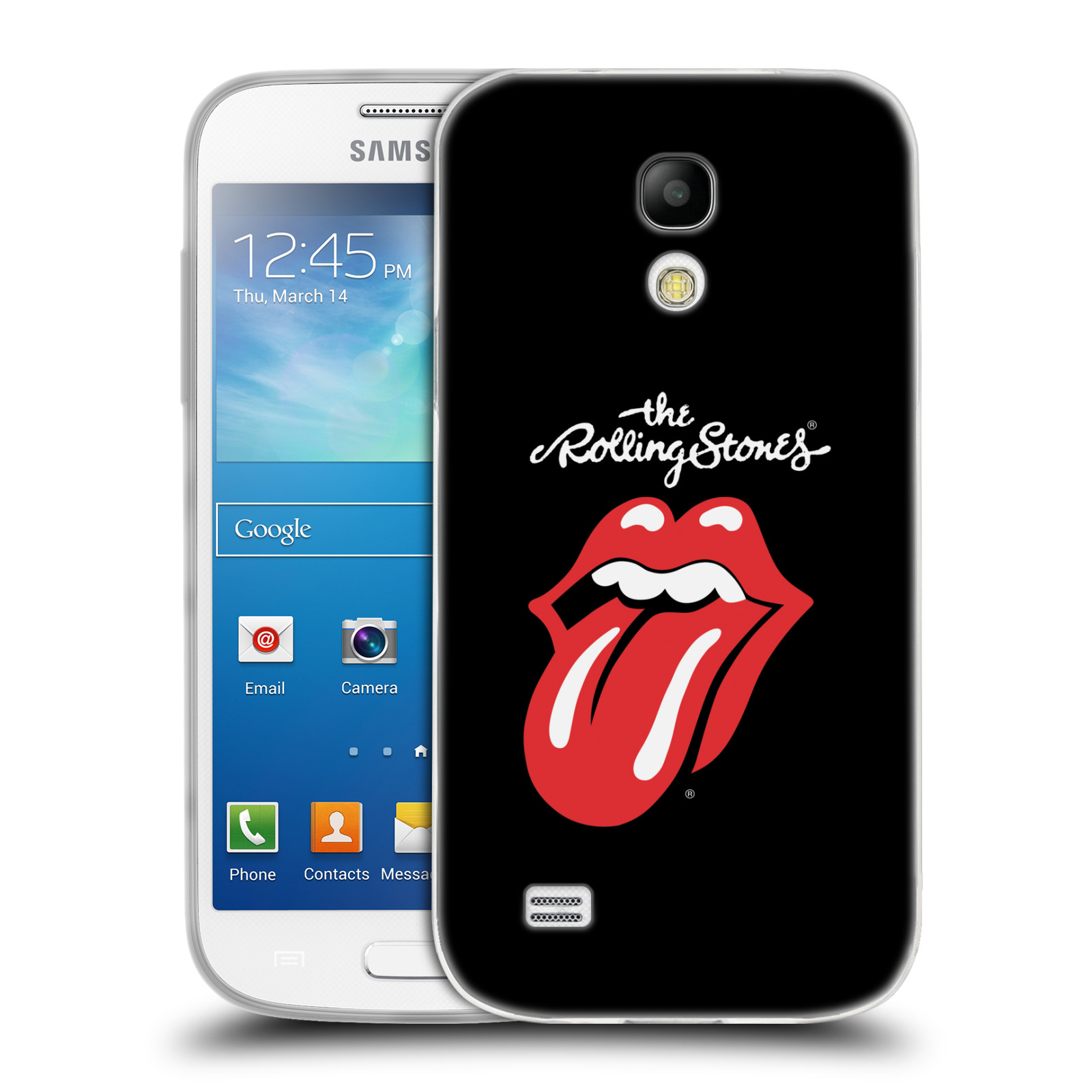 HEAD CASE silikonový obal na mobil Samsung Galaxy S4 MINI rocková skupina Rolling Stones znak černá a červená