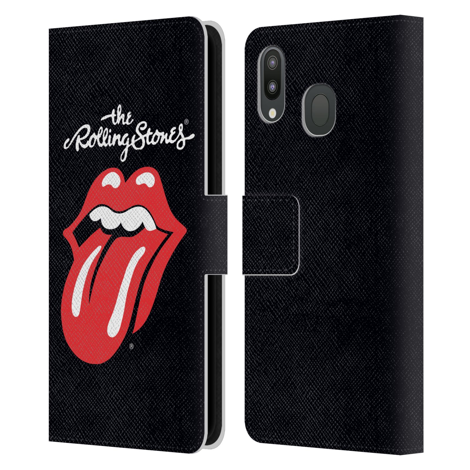 Pouzdro na mobil Samsung Galaxy M20 - Head Case - Rolling Stones - Logo černé pozadí