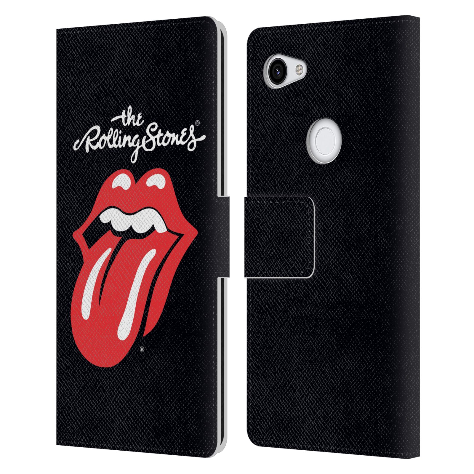 Pouzdro na mobil Google Pixel 3a XL - Head Case - Rolling Stones - Logo černé pozadí