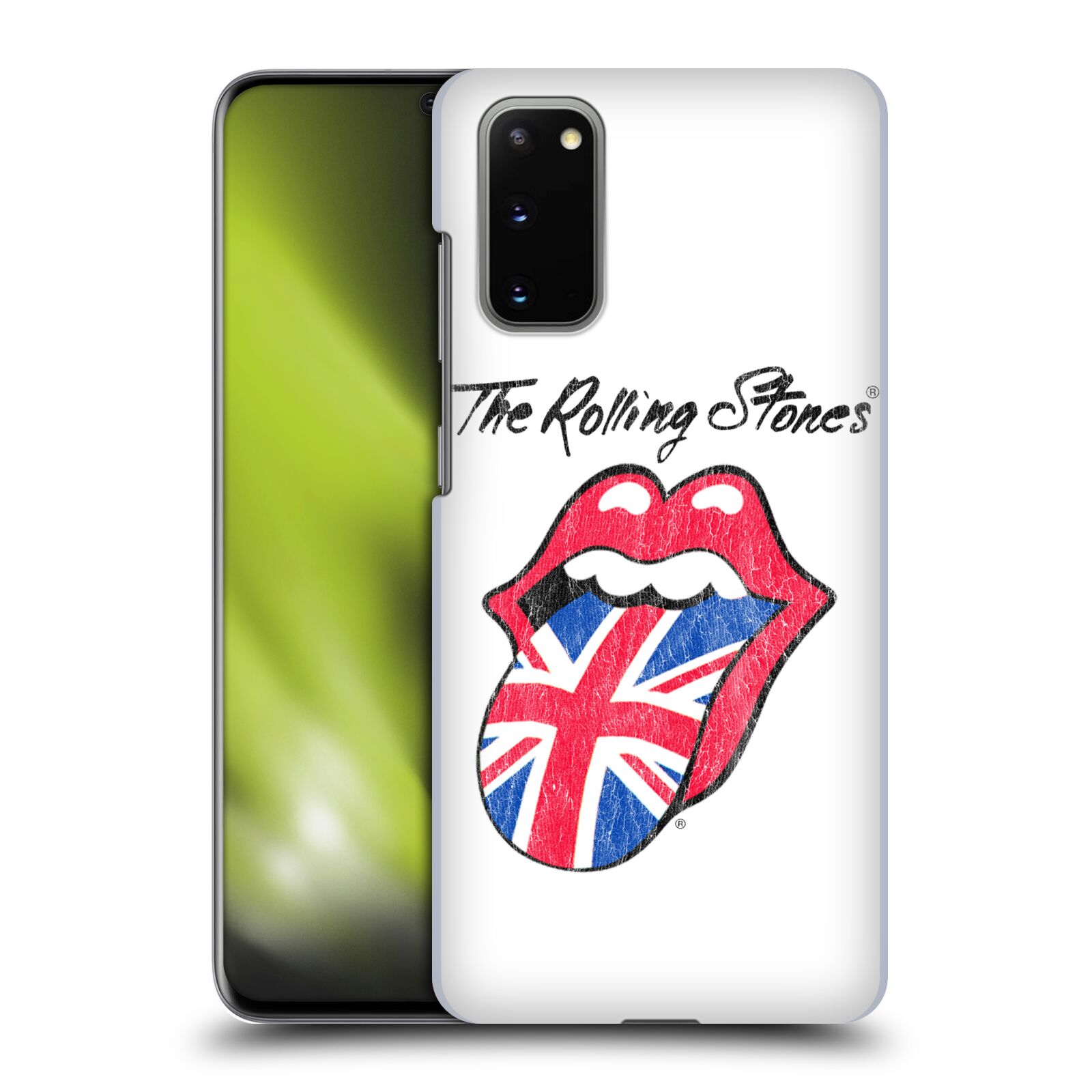Pouzdro na mobil Samsung Galaxy S20 - HEAD CASE - rocková skupina Rolling Stones bílé pozadí