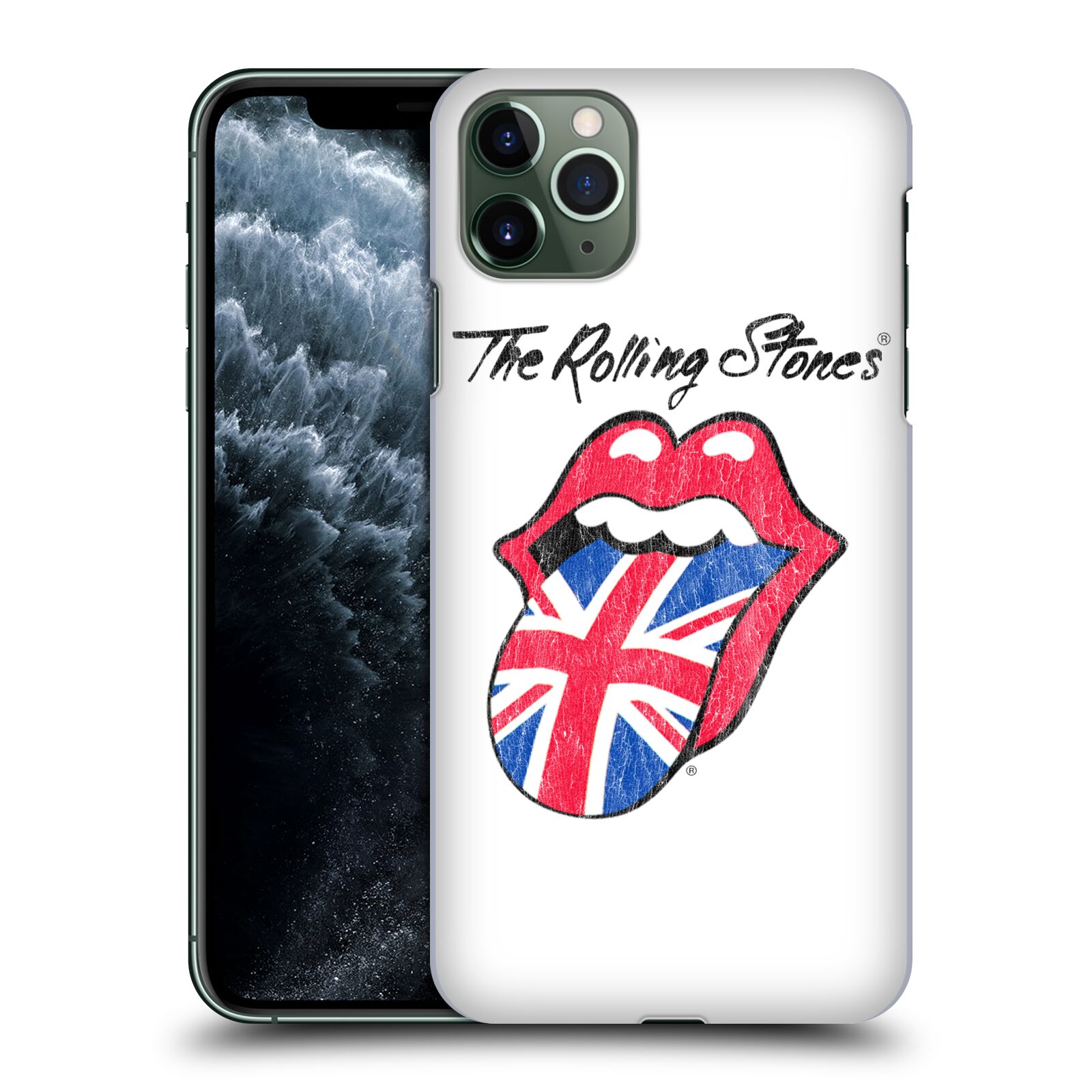 Pouzdro na mobil Apple Iphone 11 PRO MAX - HEAD CASE - rocková skupina Rolling Stones bílé pozadí