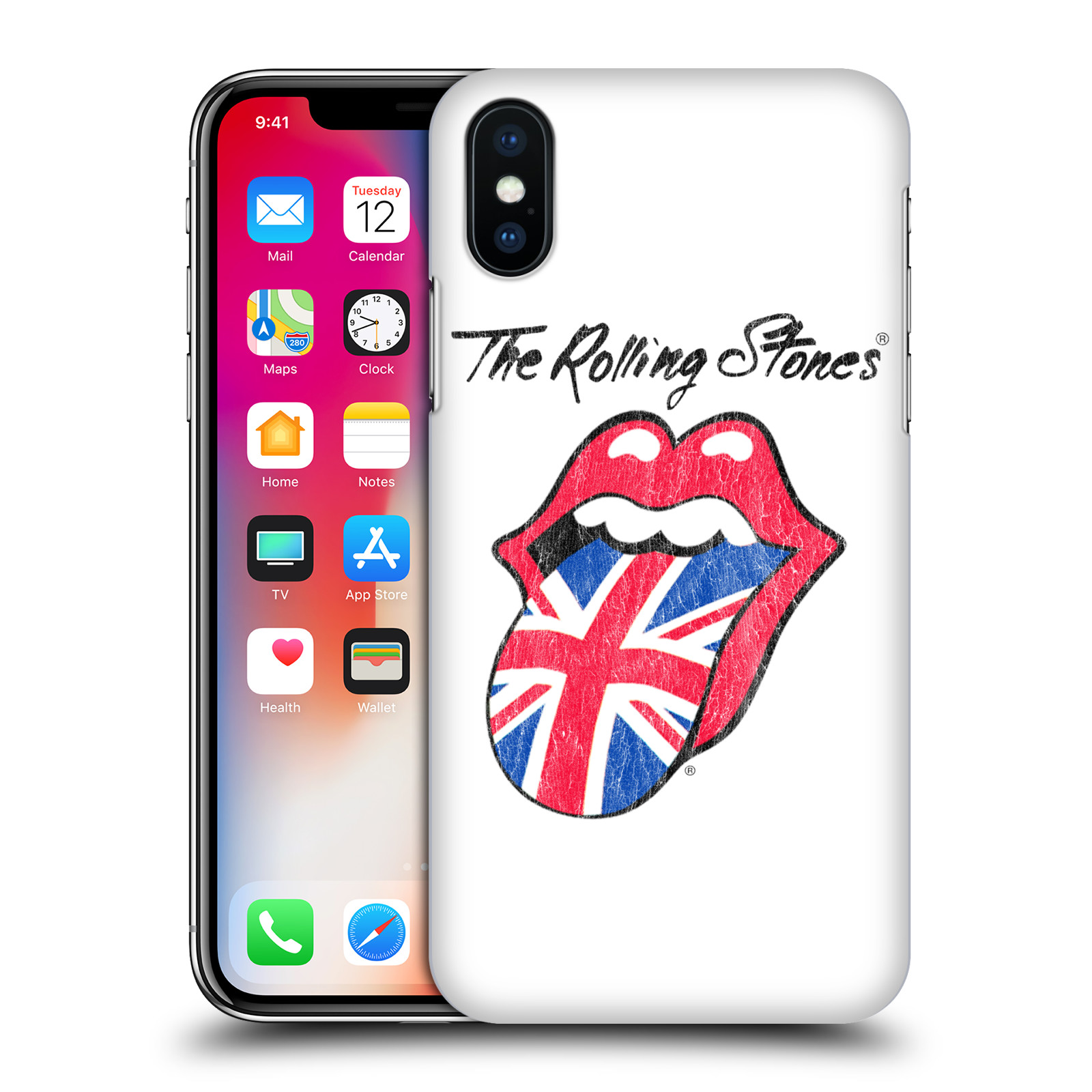 HEAD CASE plastový obal na mobil Apple Iphone X / XS rocková skupina Rolling Stones bílé pozadí