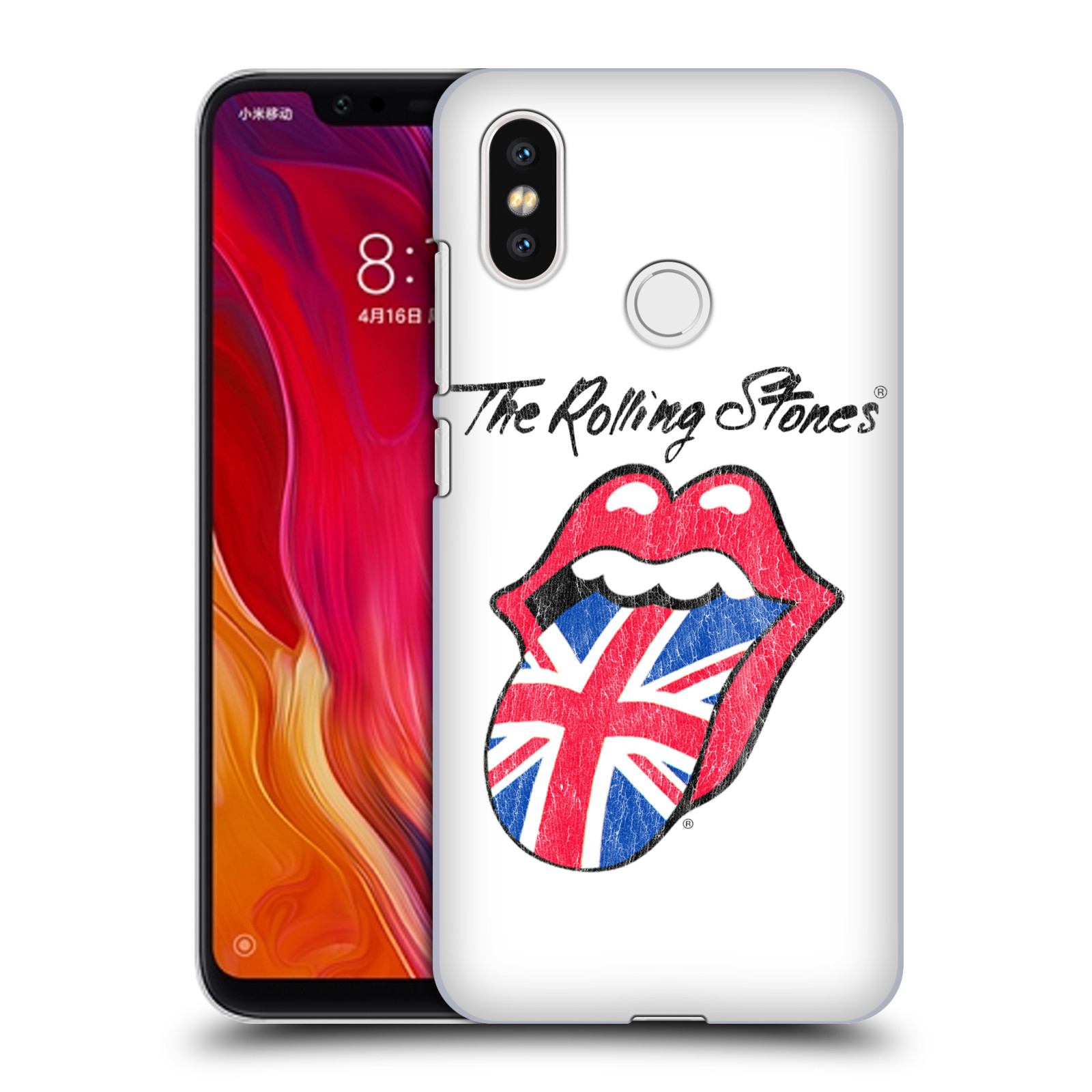 HEAD CASE plastový obal na mobil Xiaomi Mi 8 rocková skupina Rolling Stones bílé pozadí