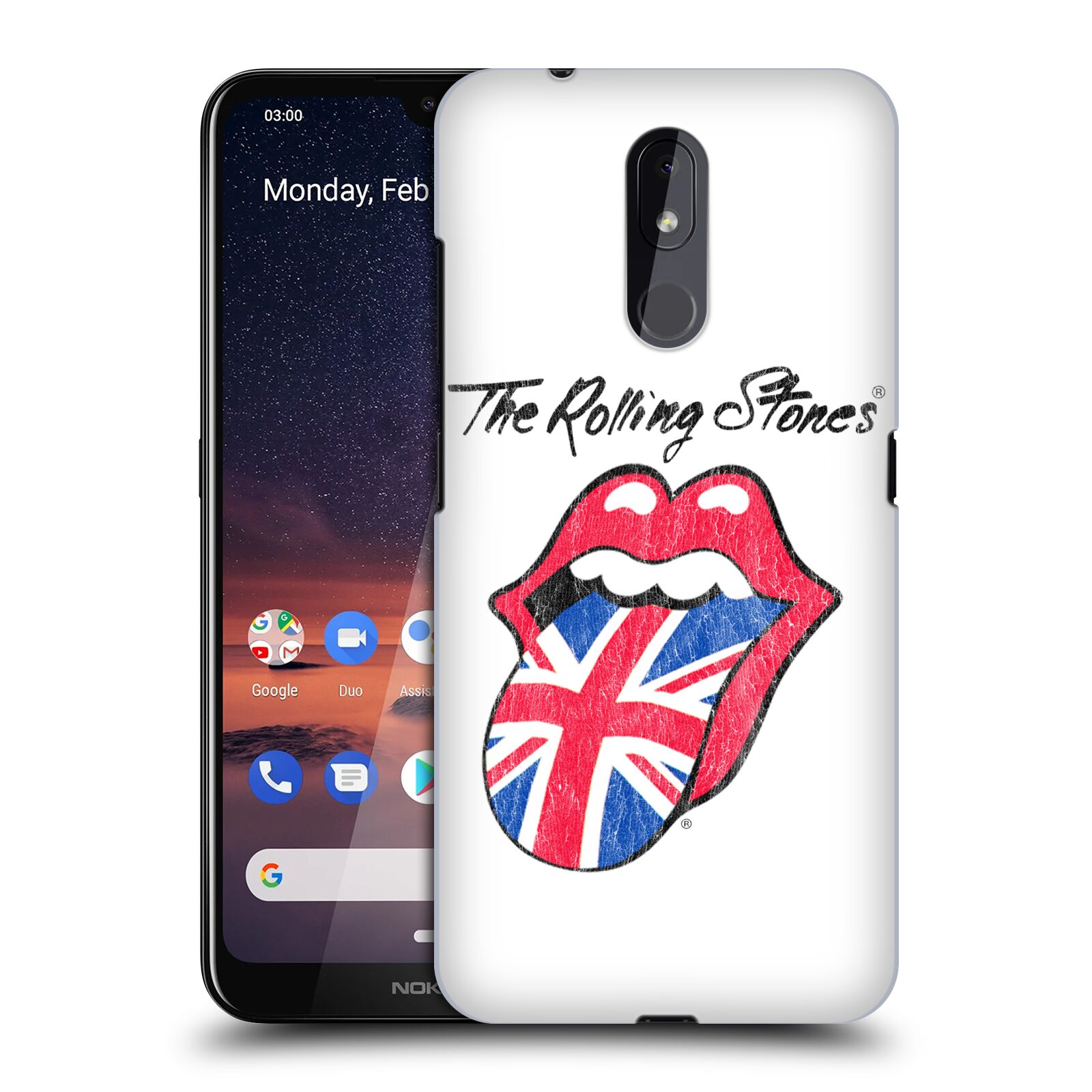 Pouzdro na mobil Nokia 3.2 - HEAD CASE - rocková skupina Rolling Stones bílé pozadí