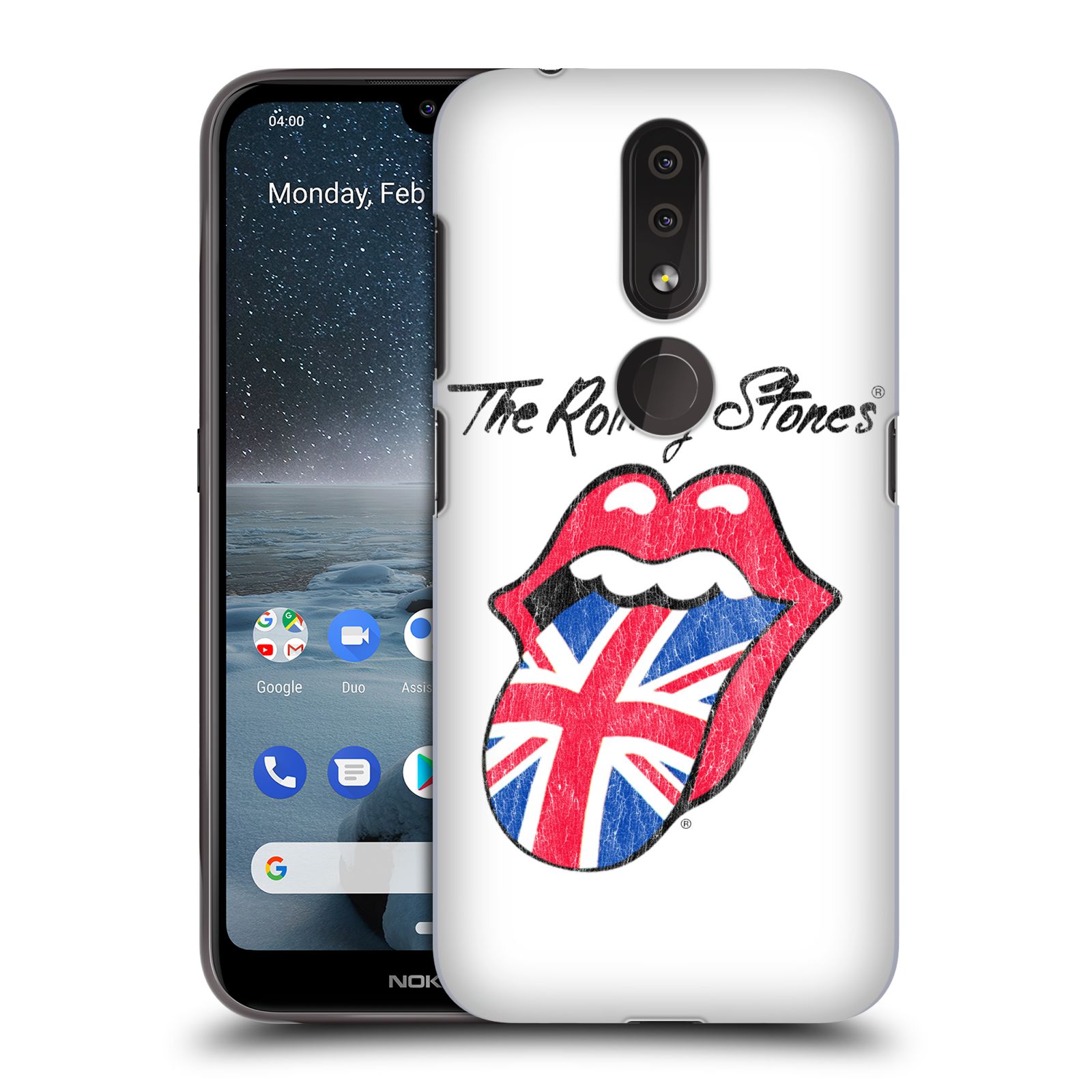 Pouzdro na mobil Nokia 4.2 - HEAD CASE - rocková skupina Rolling Stones bílé pozadí