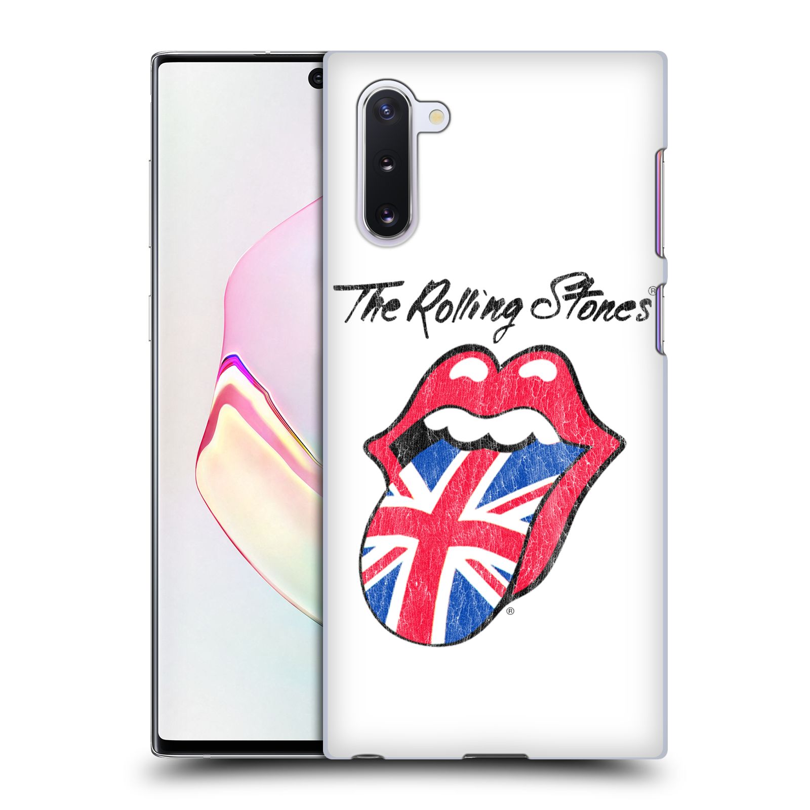 Pouzdro na mobil Samsung Galaxy Note 10 - HEAD CASE - rocková skupina Rolling Stones bílé pozadí