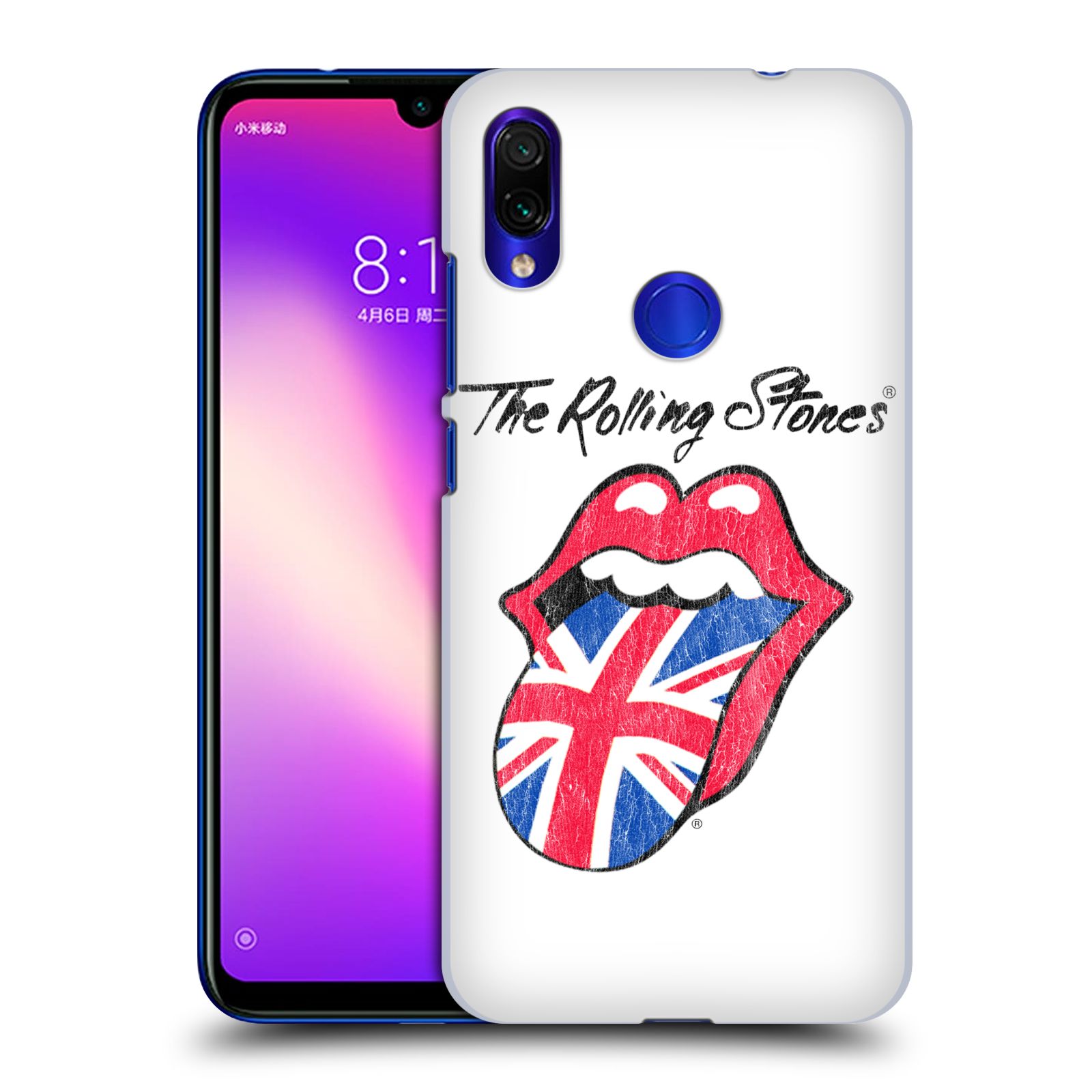 Pouzdro na mobil Xiaomi Redmi Note 7 - Head Case - rocková skupina Rolling Stones bílé pozadí