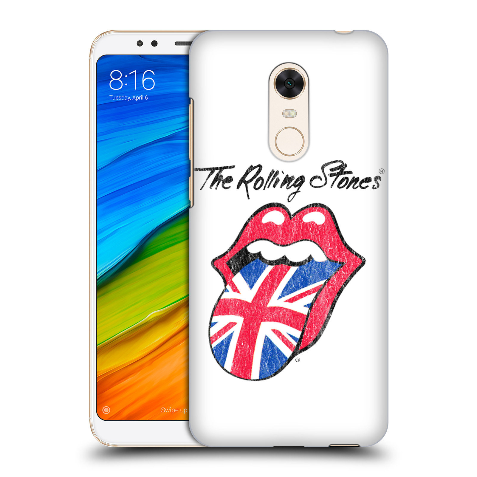 HEAD CASE plastový obal na mobil Xiaomi Redmi 5 PLUS rocková skupina Rolling Stones bílé pozadí