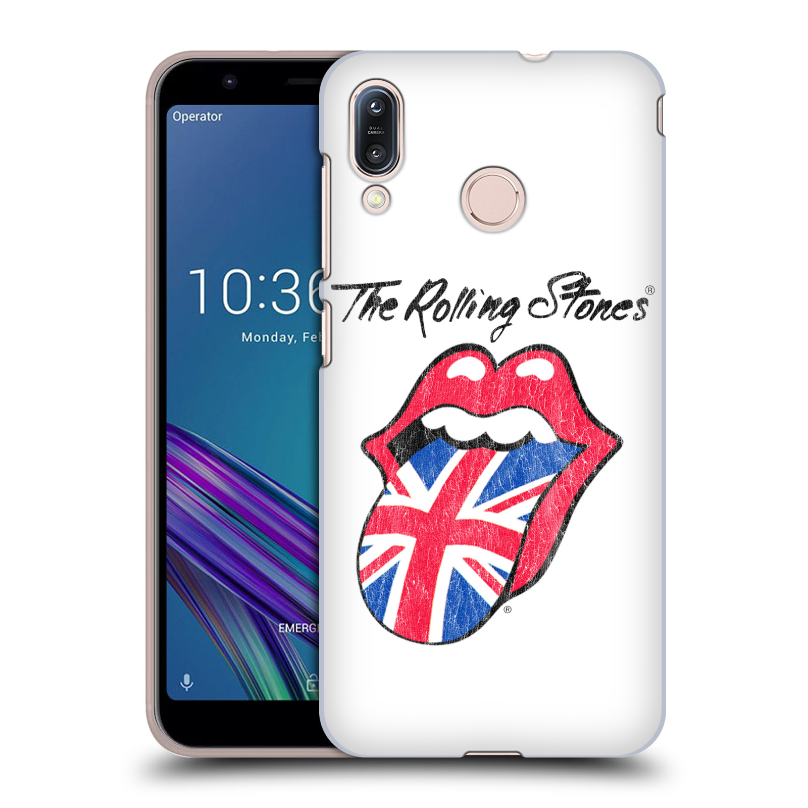 Pouzdro na mobil Asus Zenfone Max M1 (ZB555KL) - HEAD CASE - rocková skupina Rolling Stones bílé pozadí
