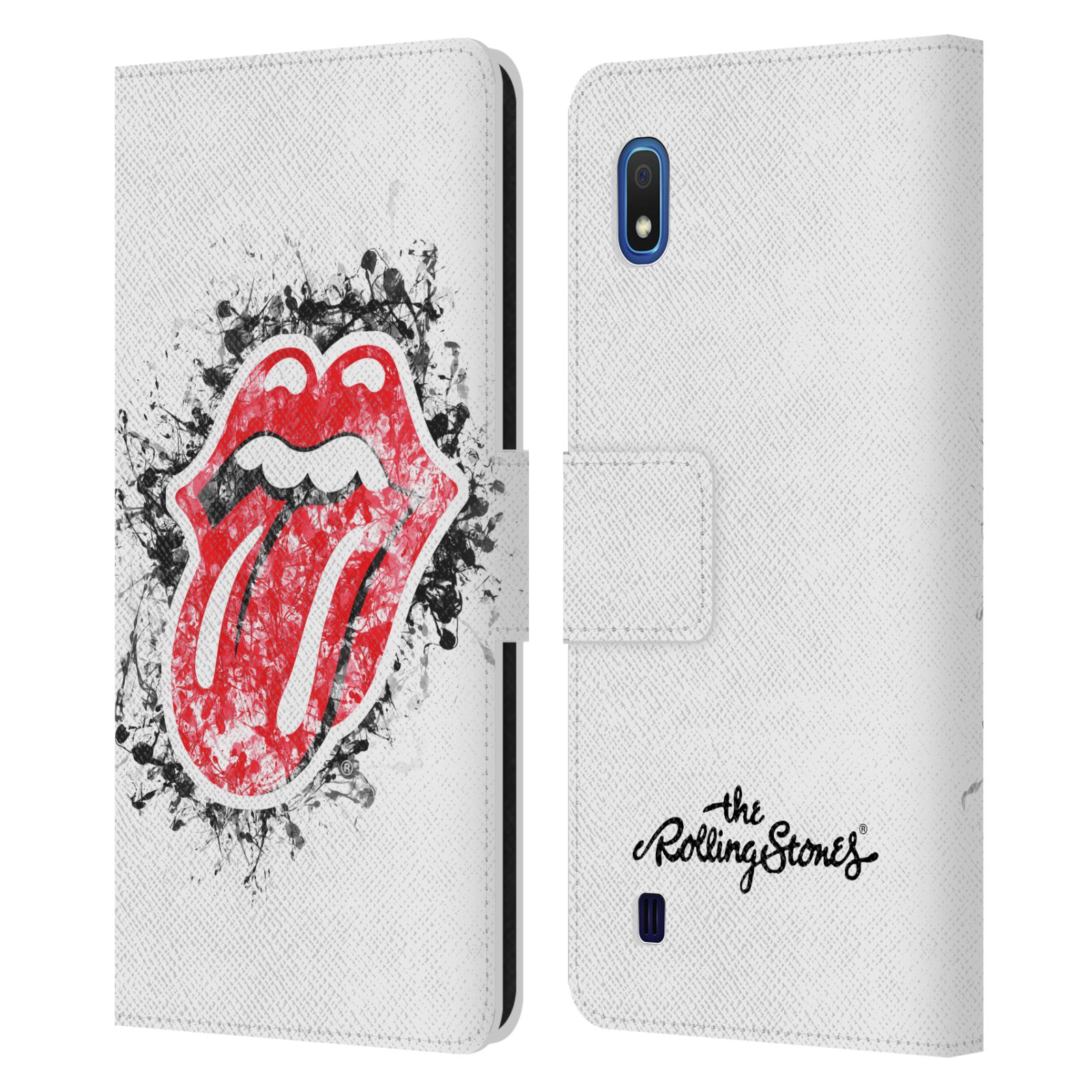 Pouzdro na mobil Samsung Galaxy A10 - Head Case - Rolling Stones - Logo bílé pozadí