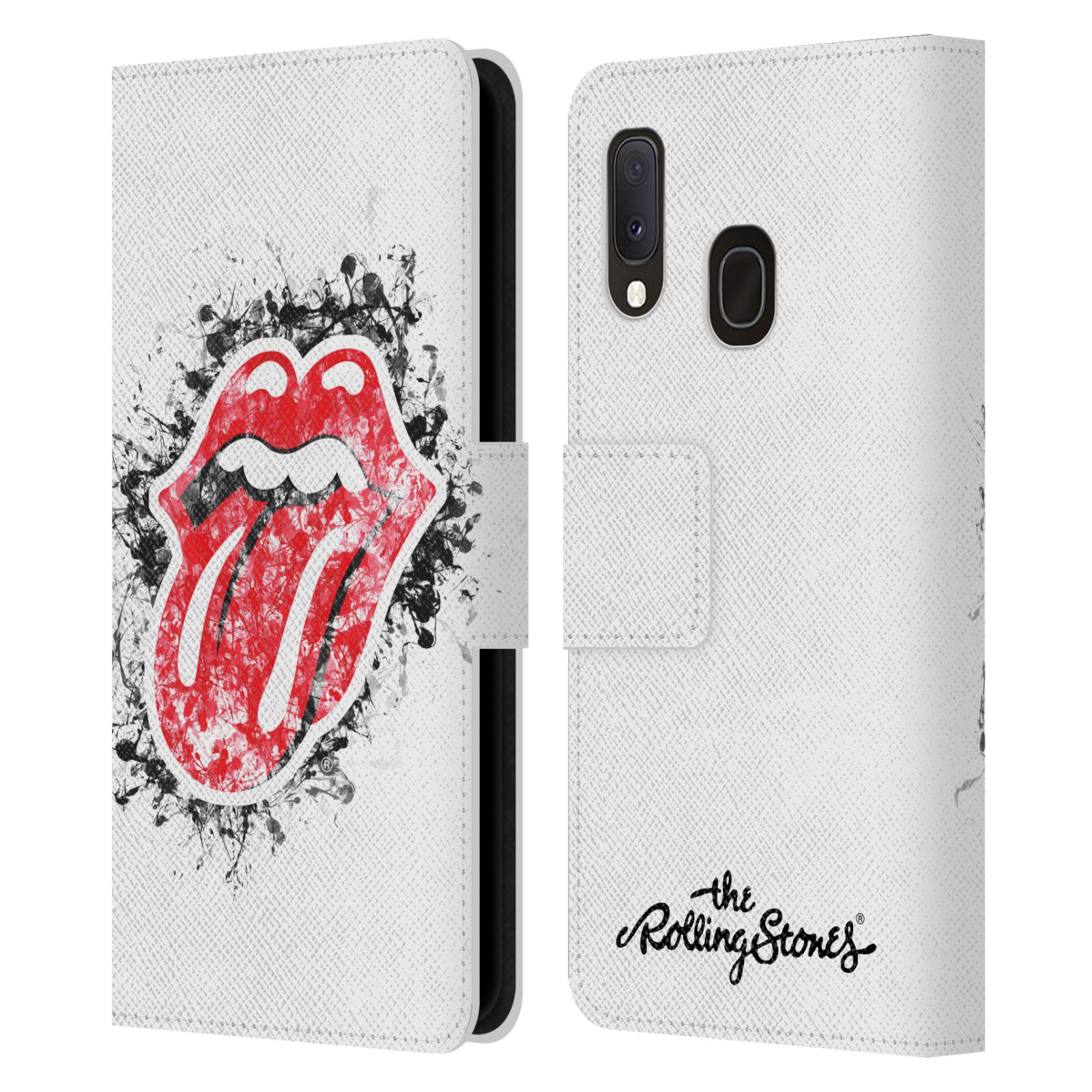 Pouzdro na mobil Samsung Galaxy A20e - Head Case - Rolling Stones - Logo bílé pozadí