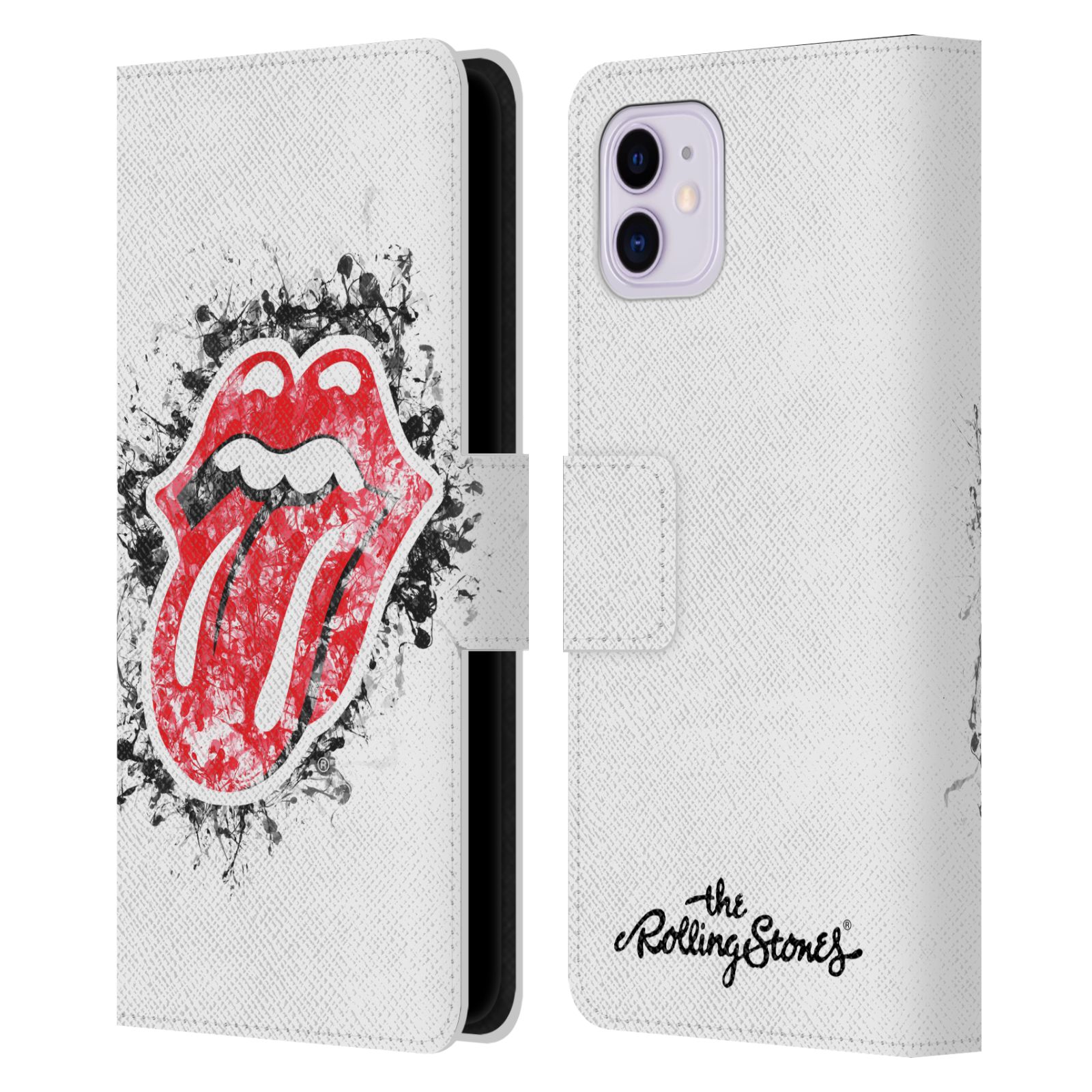 Pouzdro na mobil Apple Iphone 11 - Head Case - Rolling Stones - Logo bílé pozadí