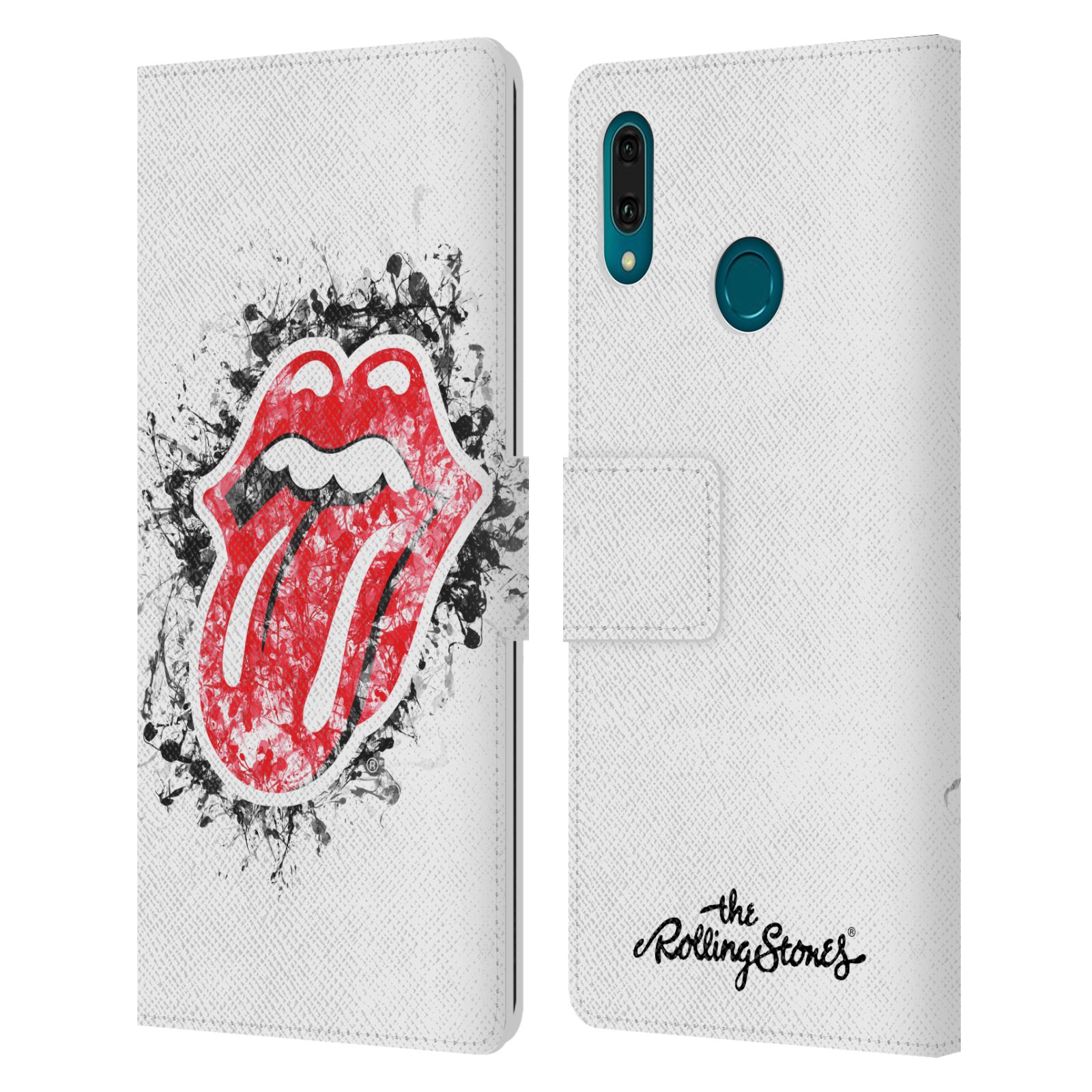 Pouzdro na mobil Huawei Y9 2019 - Head Case - Rolling Stones - Logo bílé pozadí