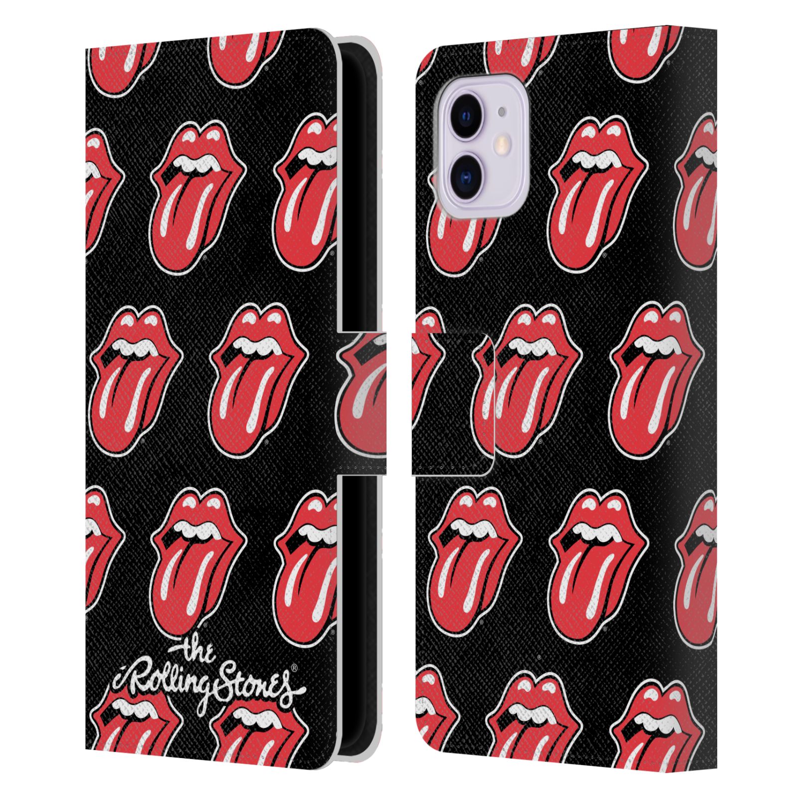 Pouzdro na mobil Apple Iphone 11 - Head Case - Rolling Stones černé pozadí