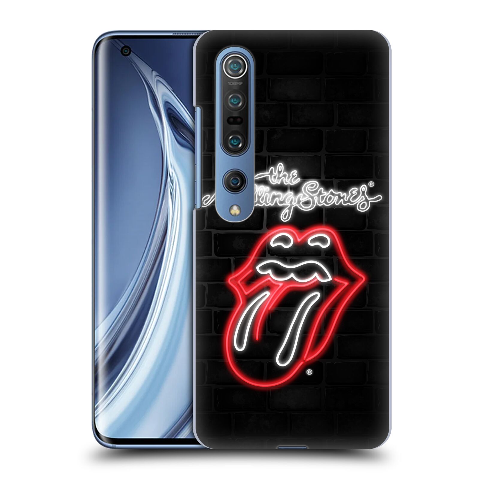 HEAD CASE plastový obal na mobil Xiaomi Mi 10 rocková skupina Rolling Stones neon