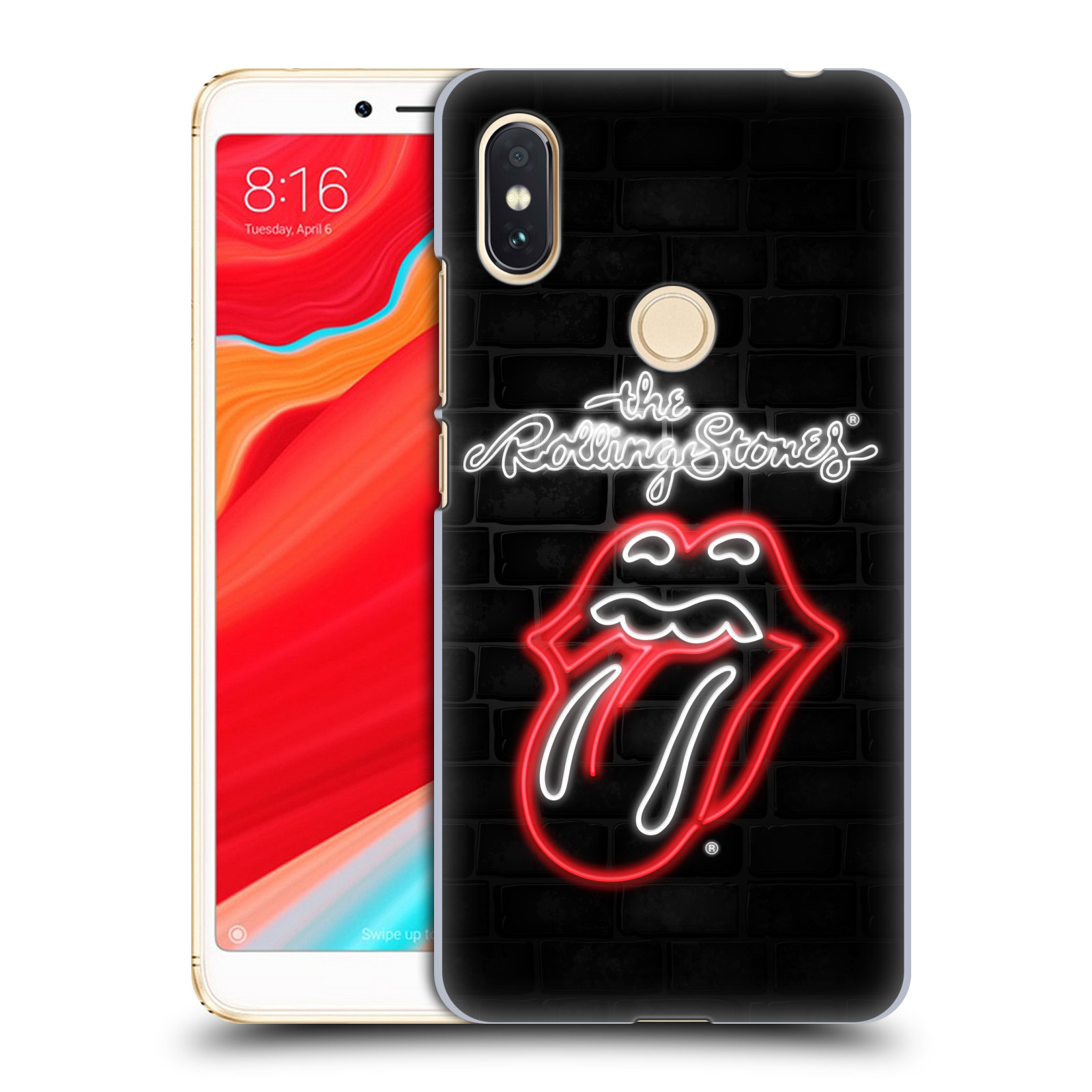 HEAD CASE plastový obal na mobil Xiaomi Redmi S2 rocková skupina Rolling Stones neon