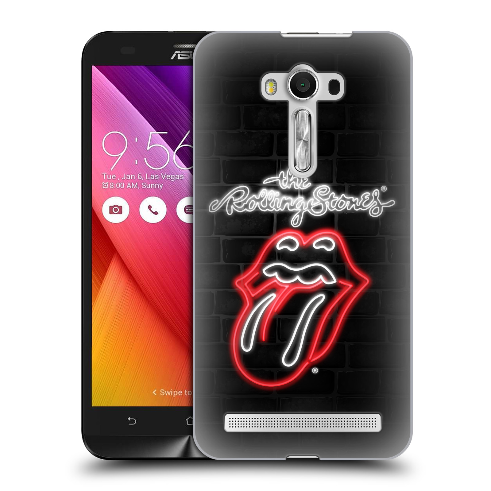 HEAD CASE plastový obal na mobil Asus Zenfone 2 LASER (5,5 displej ZE550KL) rocková skupina Rolling Stones neon
