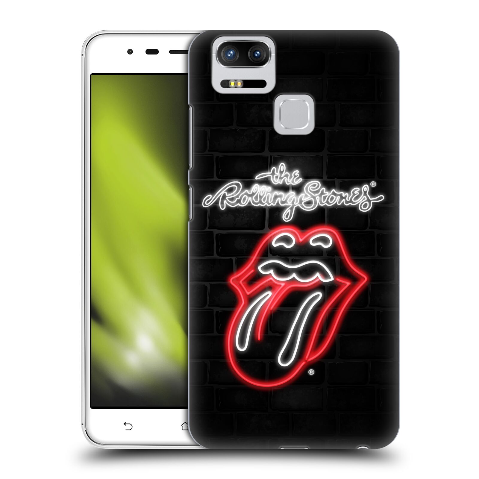 HEAD CASE plastový obal na mobil Asus Zenfone 3 Zoom ZE553KL rocková skupina Rolling Stones neon