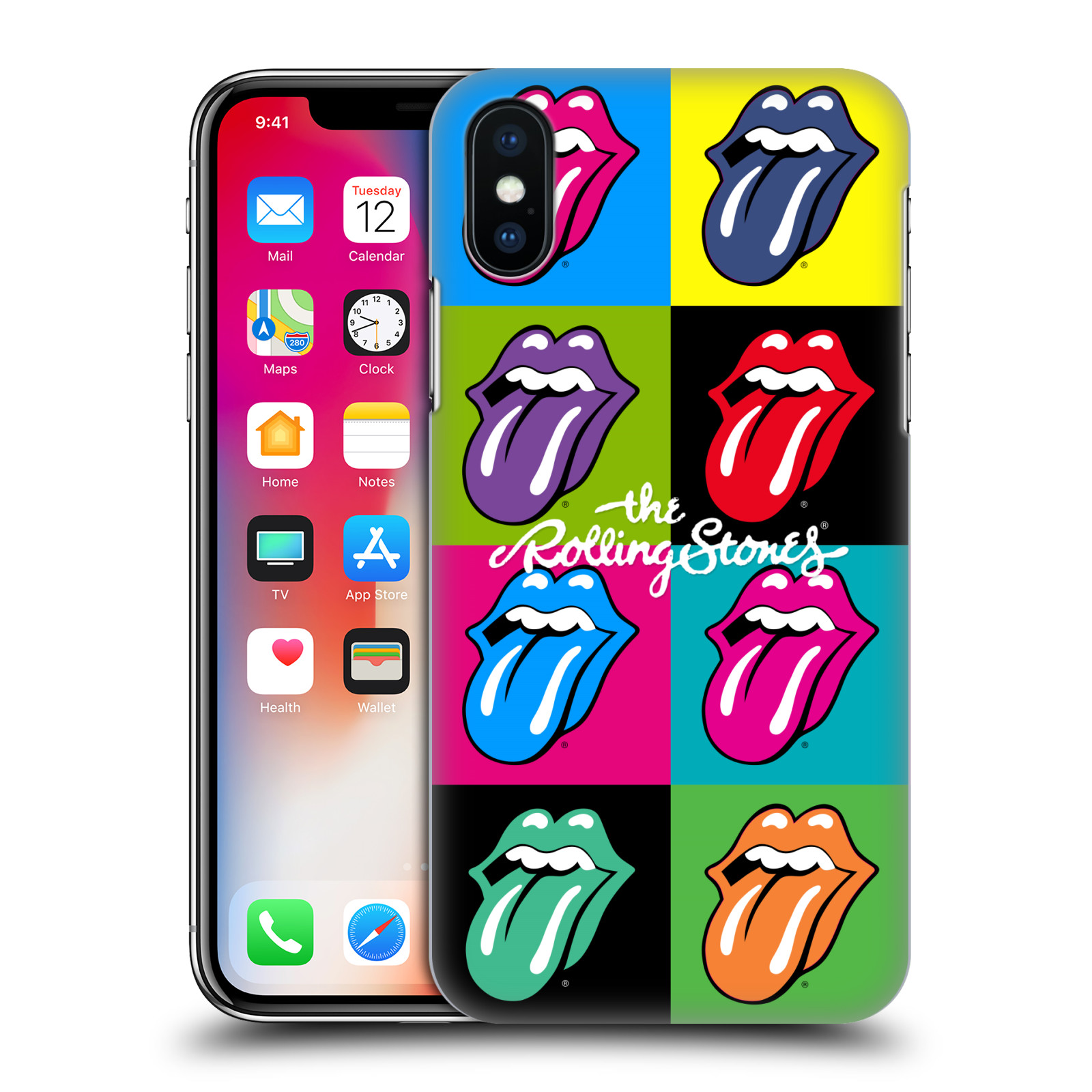 HEAD CASE plastový obal na mobil Apple Iphone X / XS rocková skupina Rolling Stones POP ART