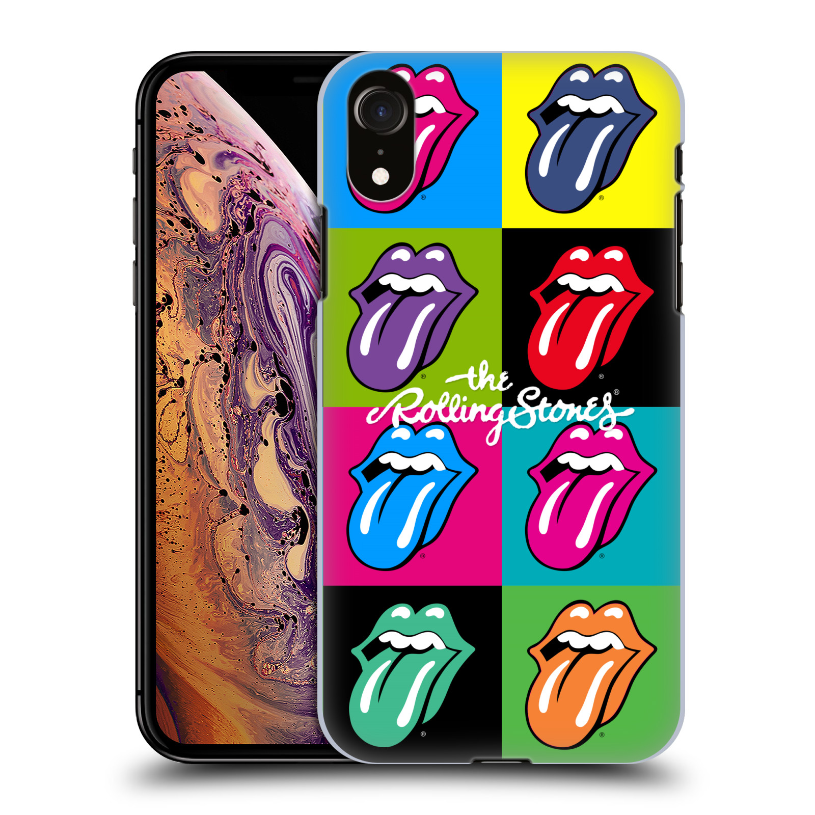 HEAD CASE plastový obal na mobil Apple Iphone XR rocková skupina Rolling Stones POP ART