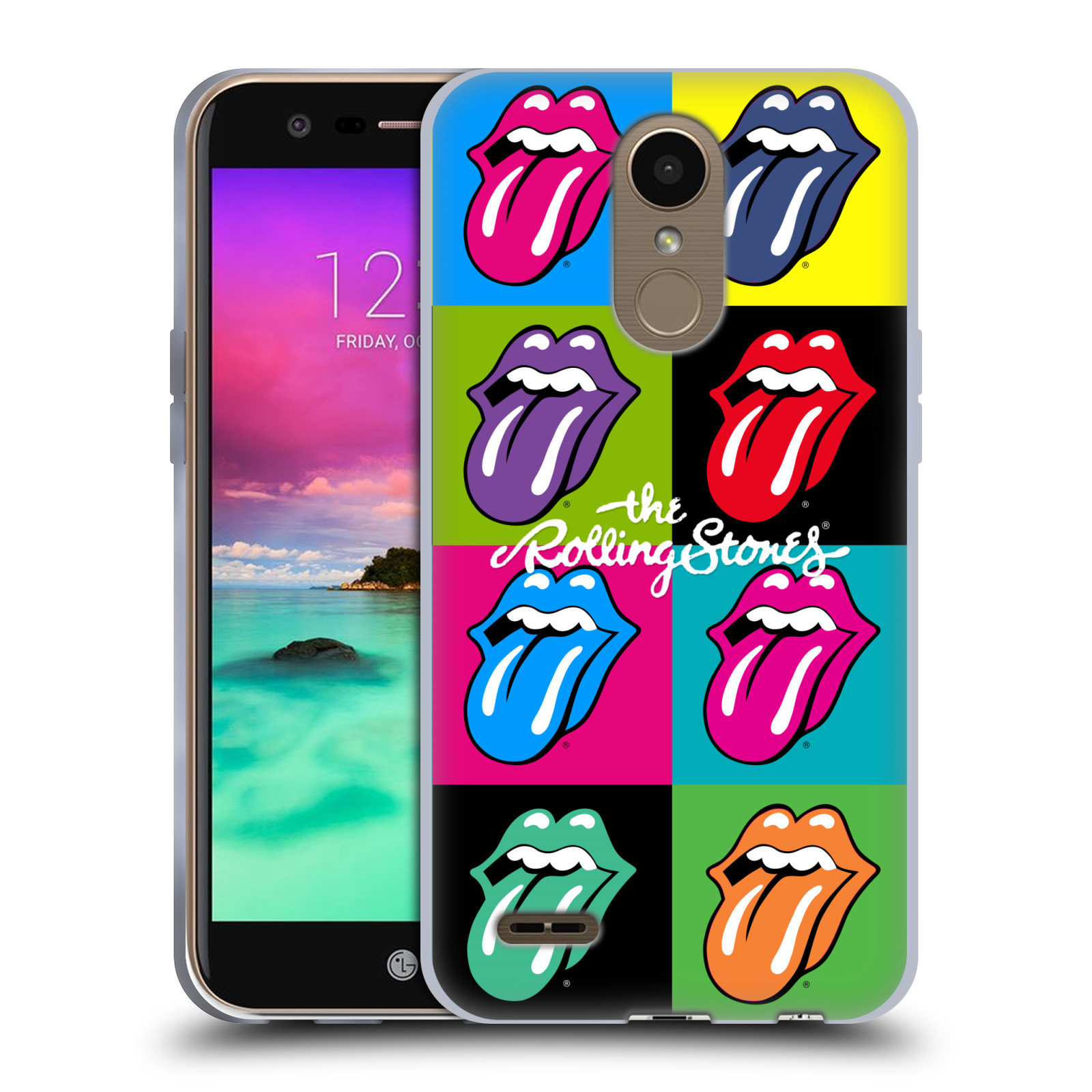 HEAD CASE silikonový obal na mobil LG K10 2017 / K10 2017 DUAL SIM rocková skupina Rolling Stones POP ART