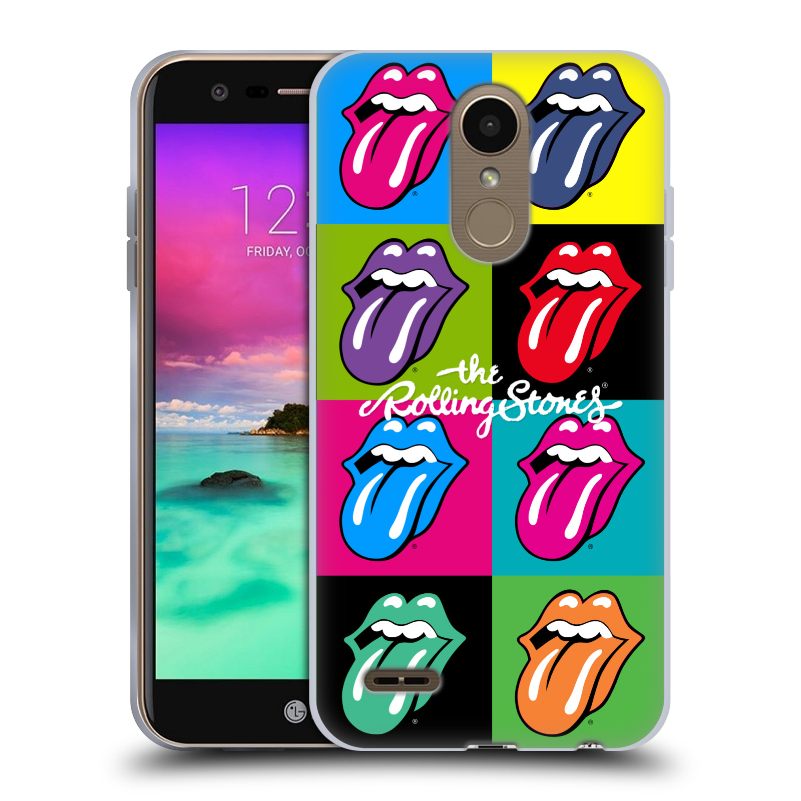HEAD CASE silikonový obal na mobil LG K11 / K10 2018 rocková skupina Rolling Stones POP ART