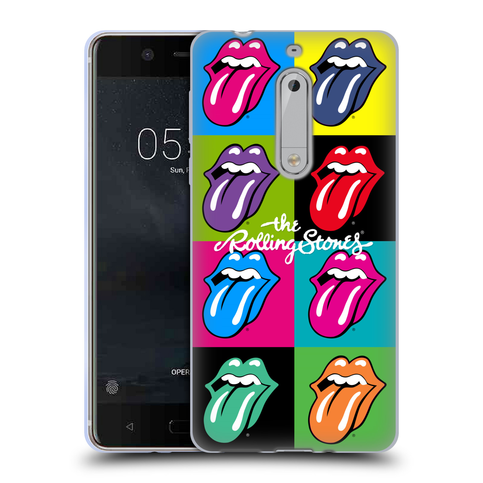 HEAD CASE silikonový obal na mobil Nokia 5 rocková skupina Rolling Stones POP ART
