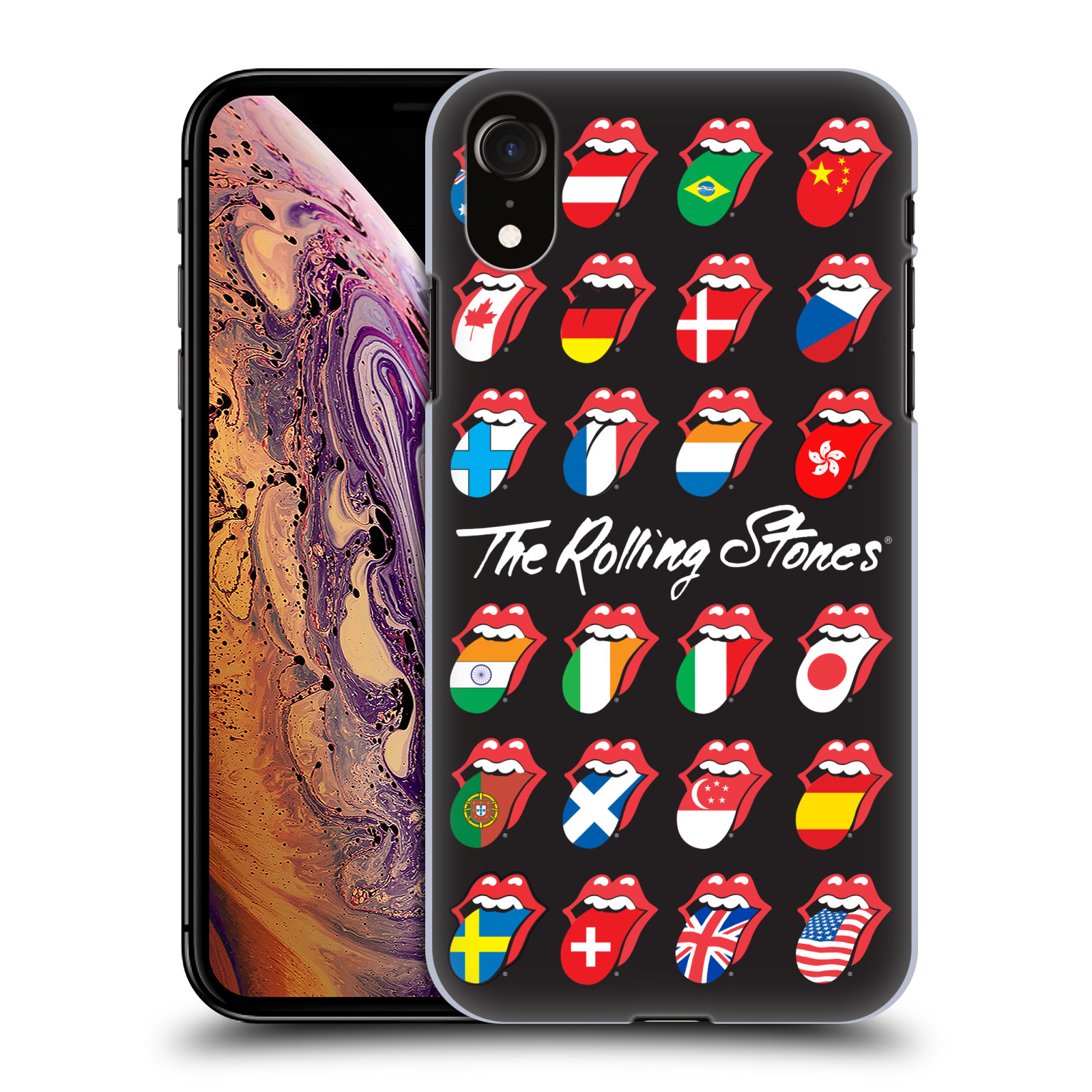 HEAD CASE plastový obal na mobil Apple Iphone XR rocková skupina Rolling Stones vlajky