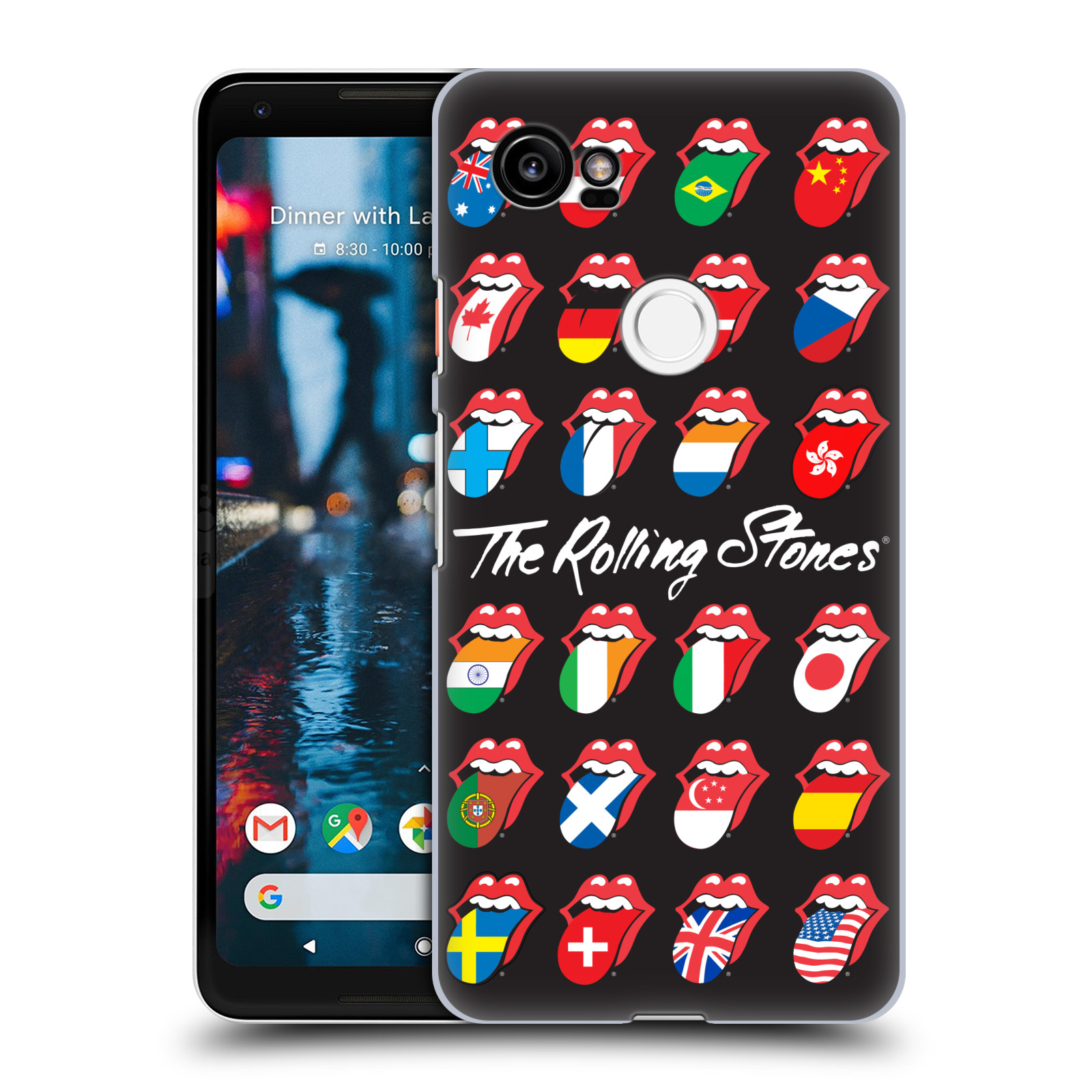 HEAD CASE plastový obal na mobil Google Pixel 2 XL rocková skupina Rolling Stones vlajky