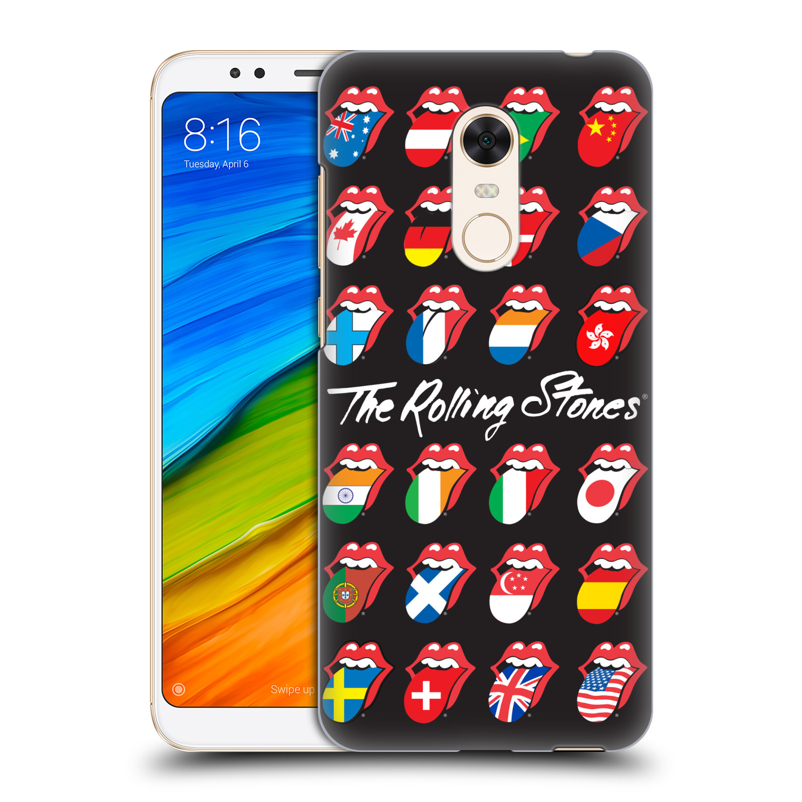 HEAD CASE plastový obal na mobil Xiaomi Redmi 5 PLUS rocková skupina Rolling Stones vlajky
