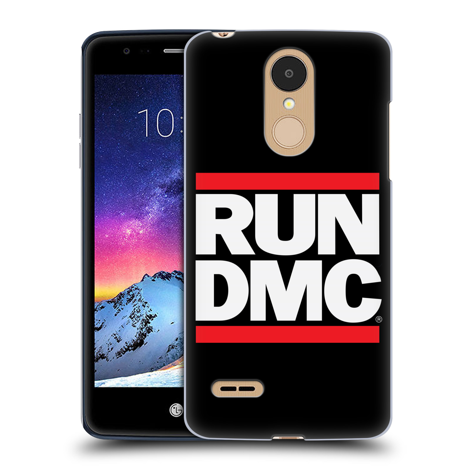 HEAD CASE plastový obal na mobil LG K9 / K8 2018 rapová kapela Run DMC nadpis černé pozadí