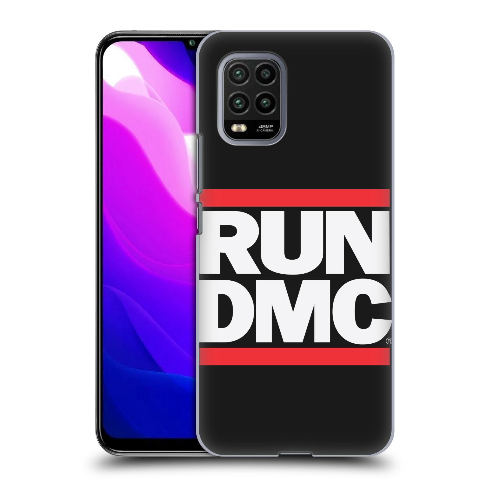 Zadní kryt, obal na mobil Xiaomi Mi 10 LITE rapová kapela Run DMC nadpis černé pozadí